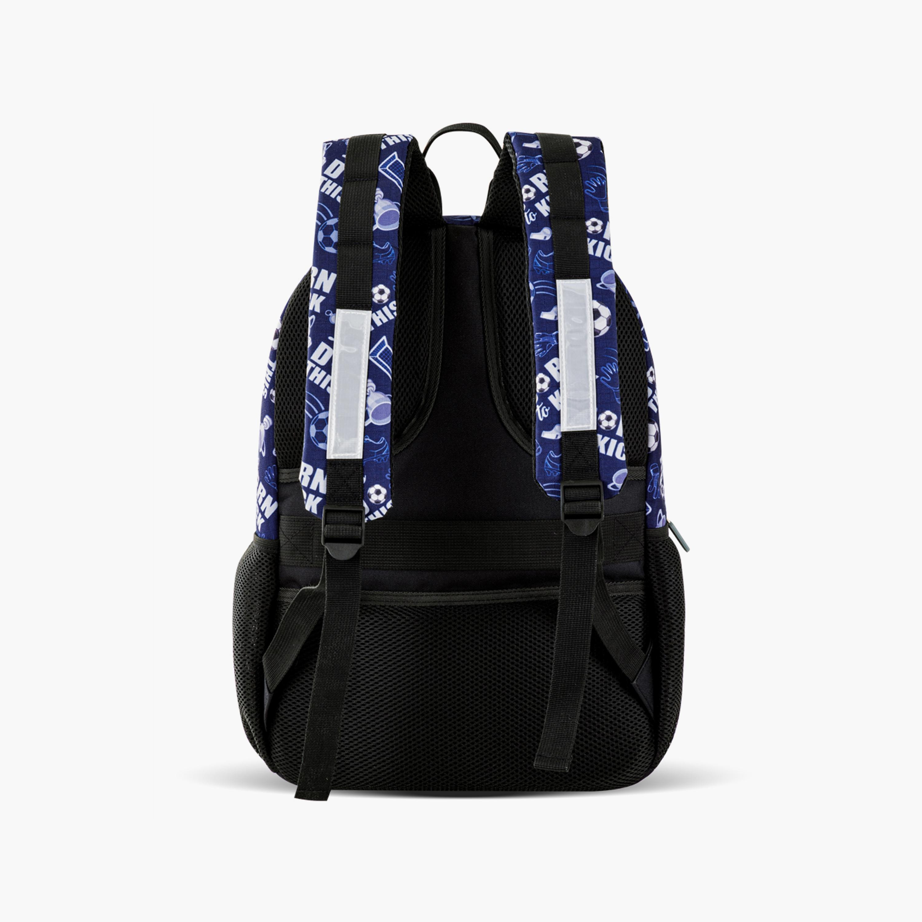 Eazy Kids Printed Backpack with Lunch Bag & Pencil Case - Football - 18 Inch-school-bagsandbackpacks-sets-image-6