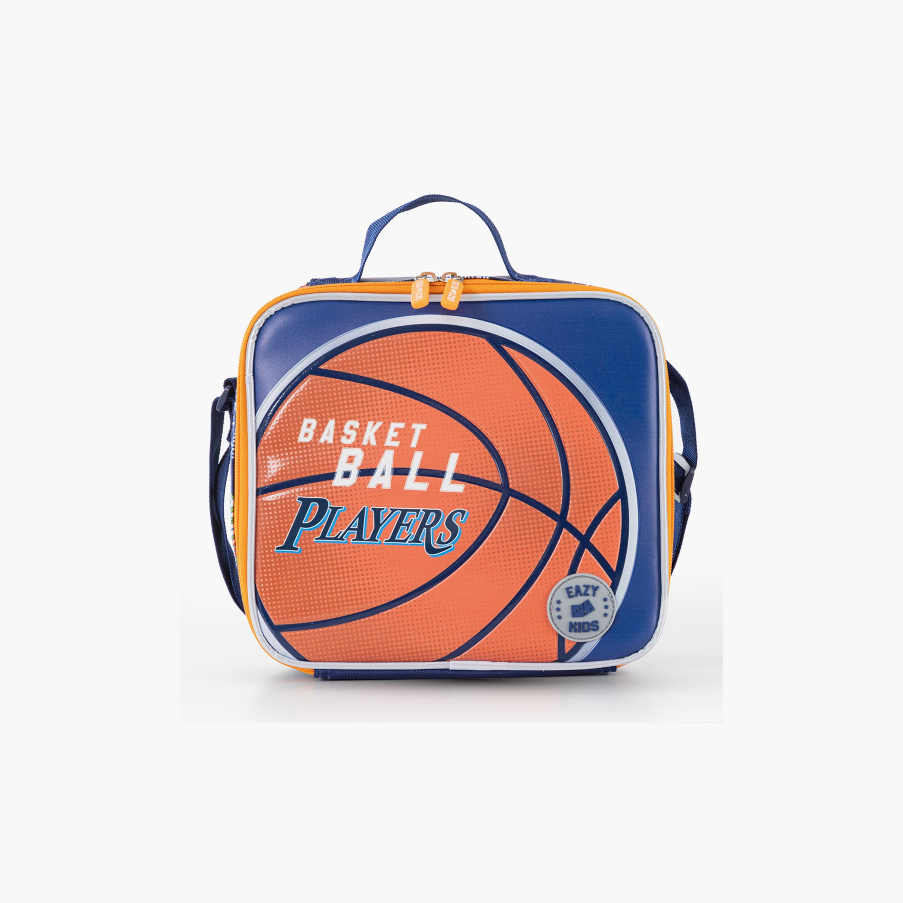 Eazy Kids Printed Backpack with Lunch Bag & Pencil Case - Basket Ball - 18 Inch-school-bagsandbackpacks-sets-image-7