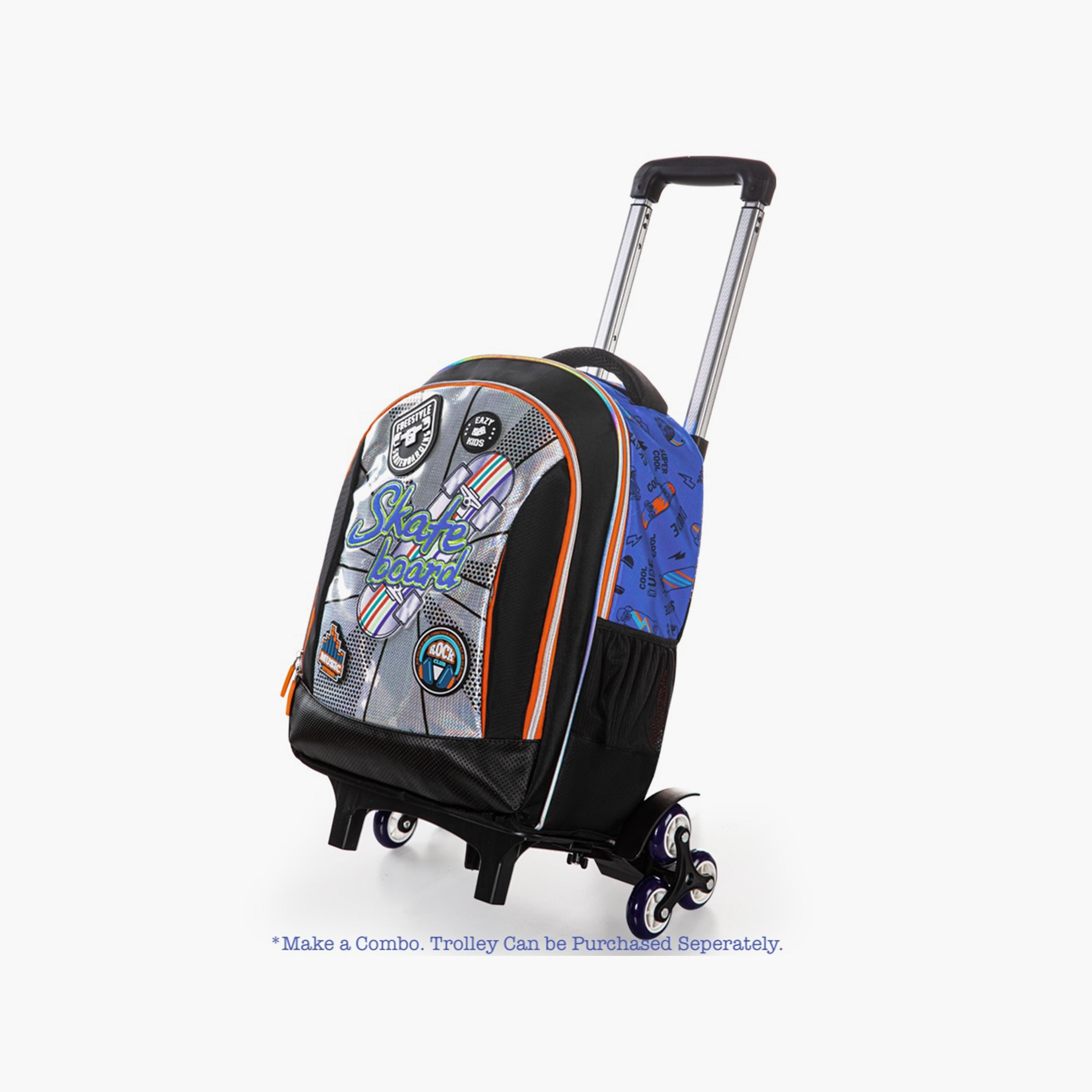 Eazy Kids Printed Backpack with Lunch Bag & Pencil Case - Skate Board - 17 Inch-school-bagsandbackpacks-sets-image-10