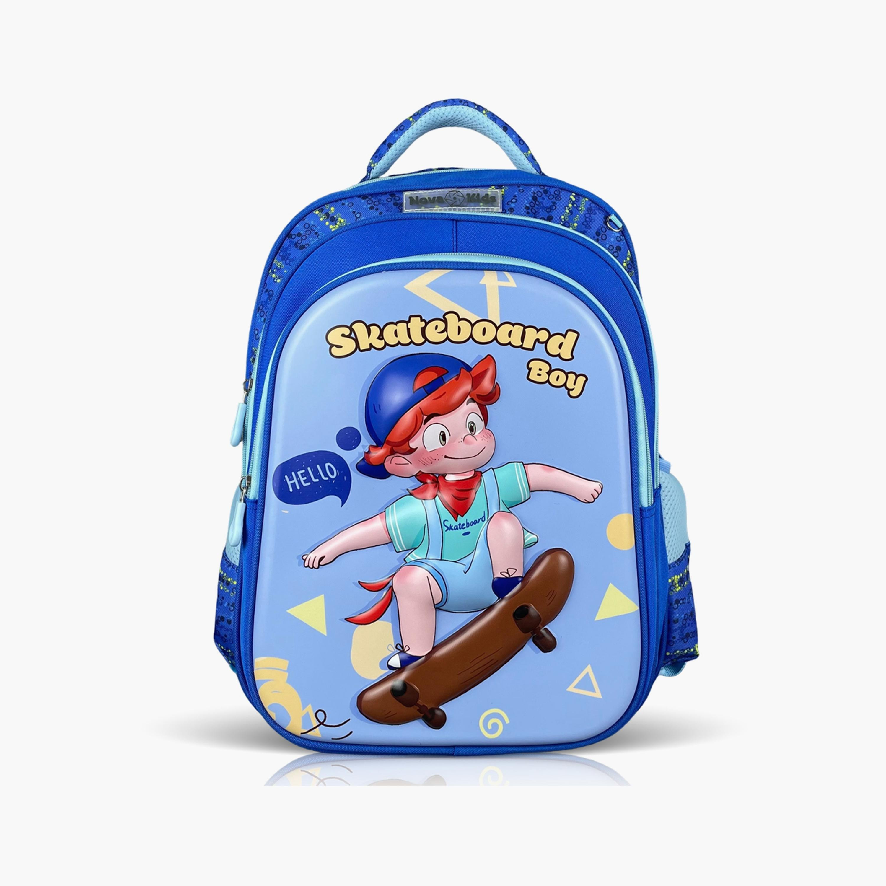 حقيبة مدرسية ثلاثية الأبعاد من نوفا كيدز - متزلج - أزرق - 16.5 بوصة-school-bagsandbackpacks-backpacks-image-10