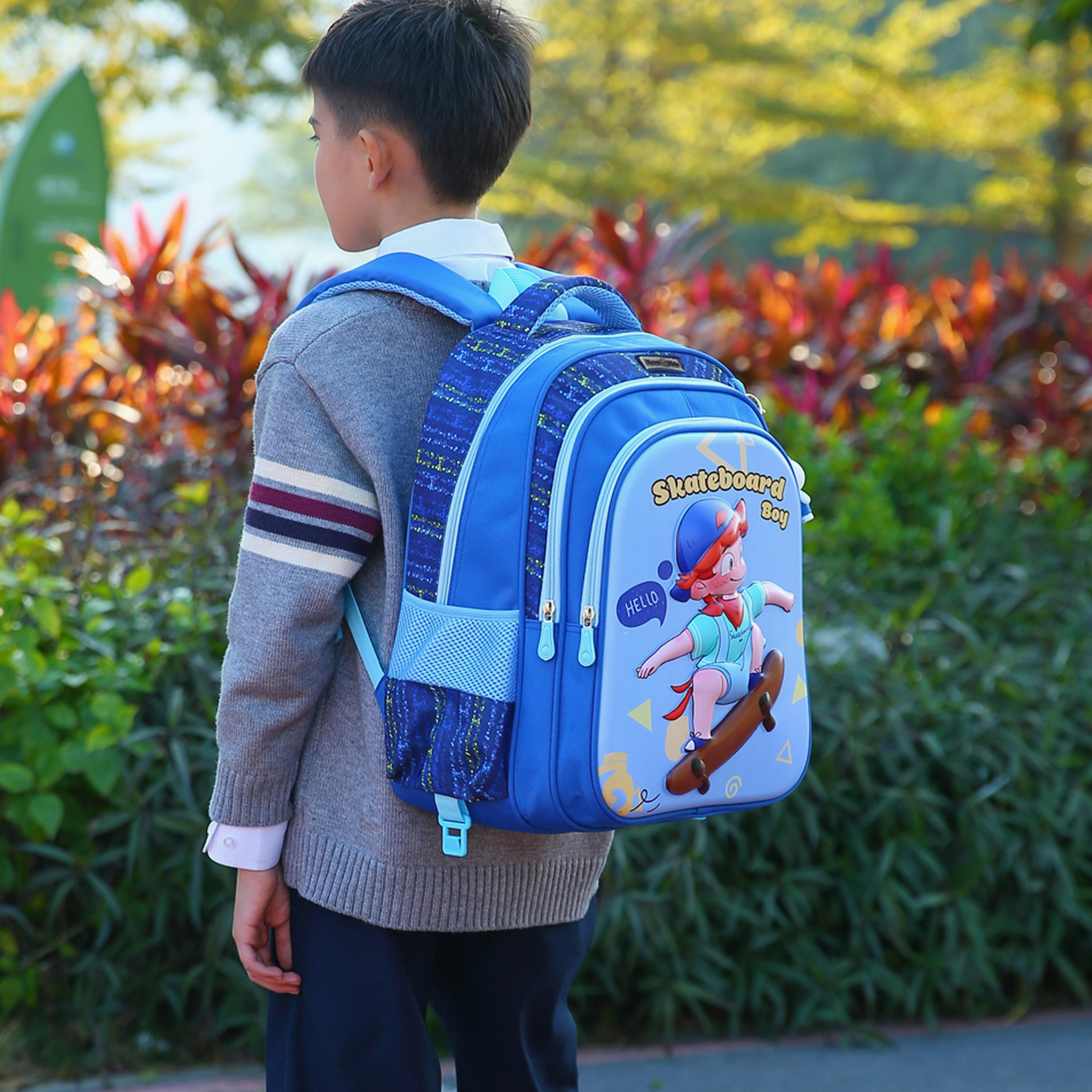 حقيبة مدرسية ثلاثية الأبعاد من نوفا كيدز - متزلج - أزرق - 16.5 بوصة-school-bagsandbackpacks-backpacks-image-9