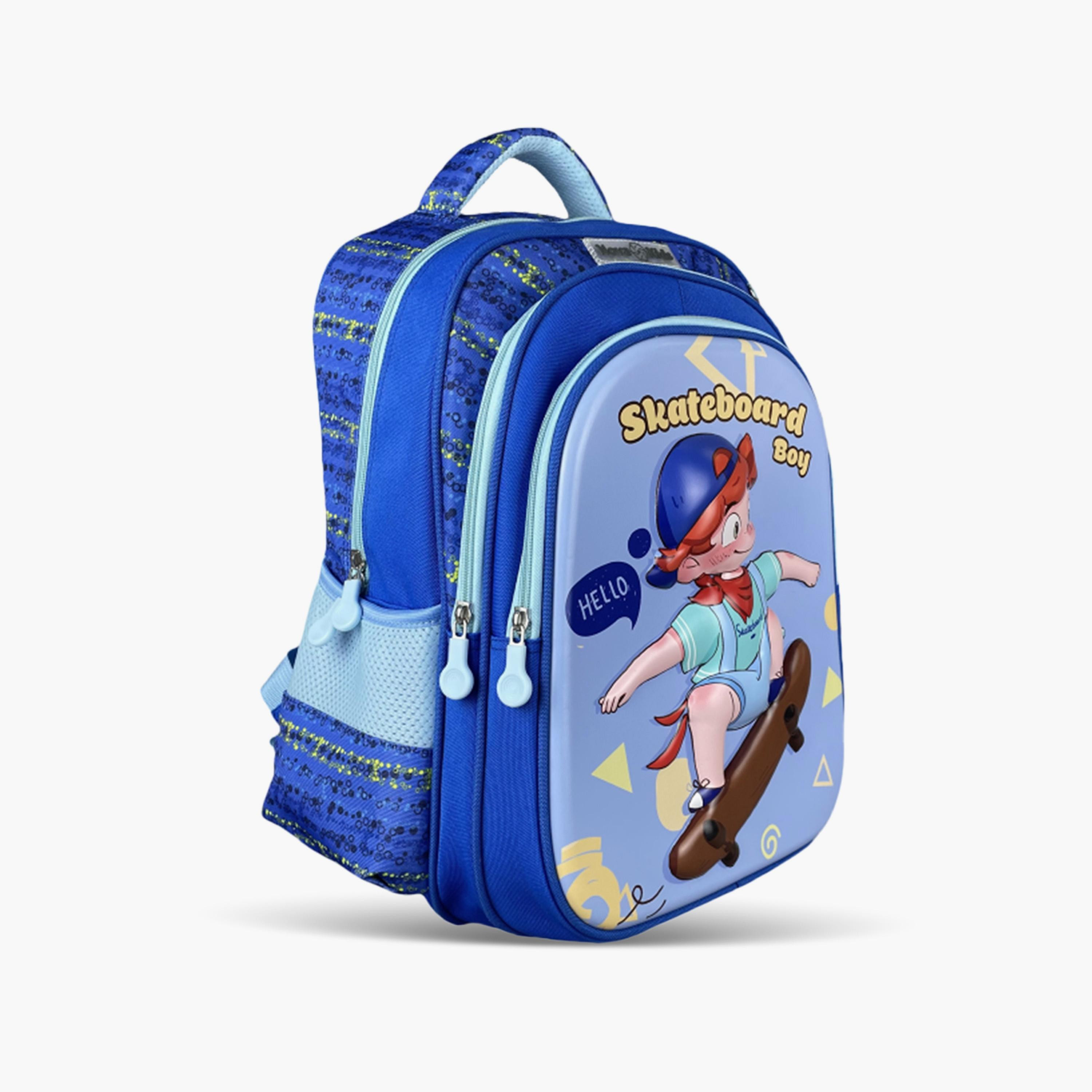 حقيبة مدرسية ثلاثية الأبعاد من نوفا كيدز - متزلج - أزرق - 16.5 بوصة-school-bagsandbackpacks-backpacks-image-7