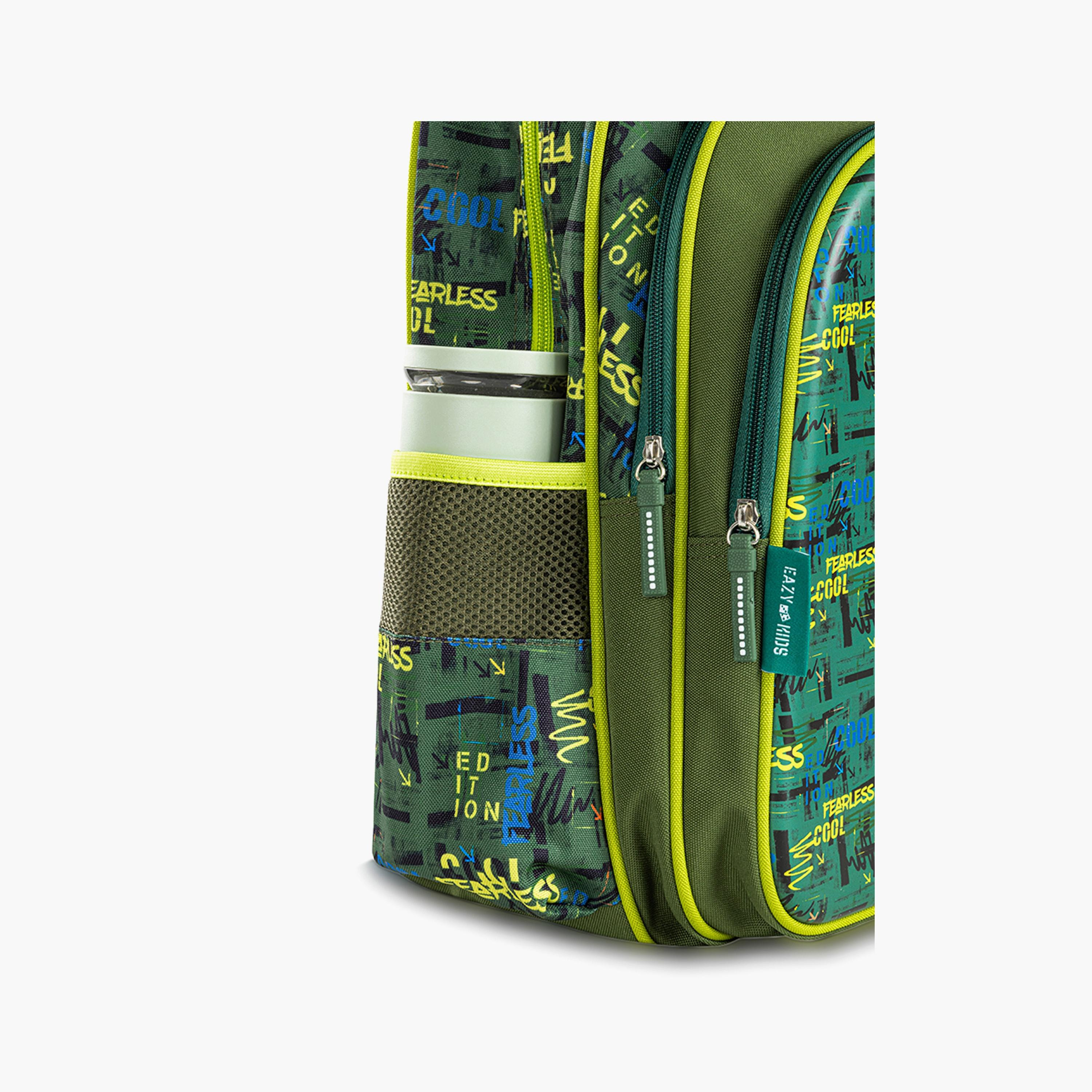 Eazy Kids Printed School Bag with Pencil Case - Dino - Green - 16 Inch-school-bagsandbackpacks-sets-image-7