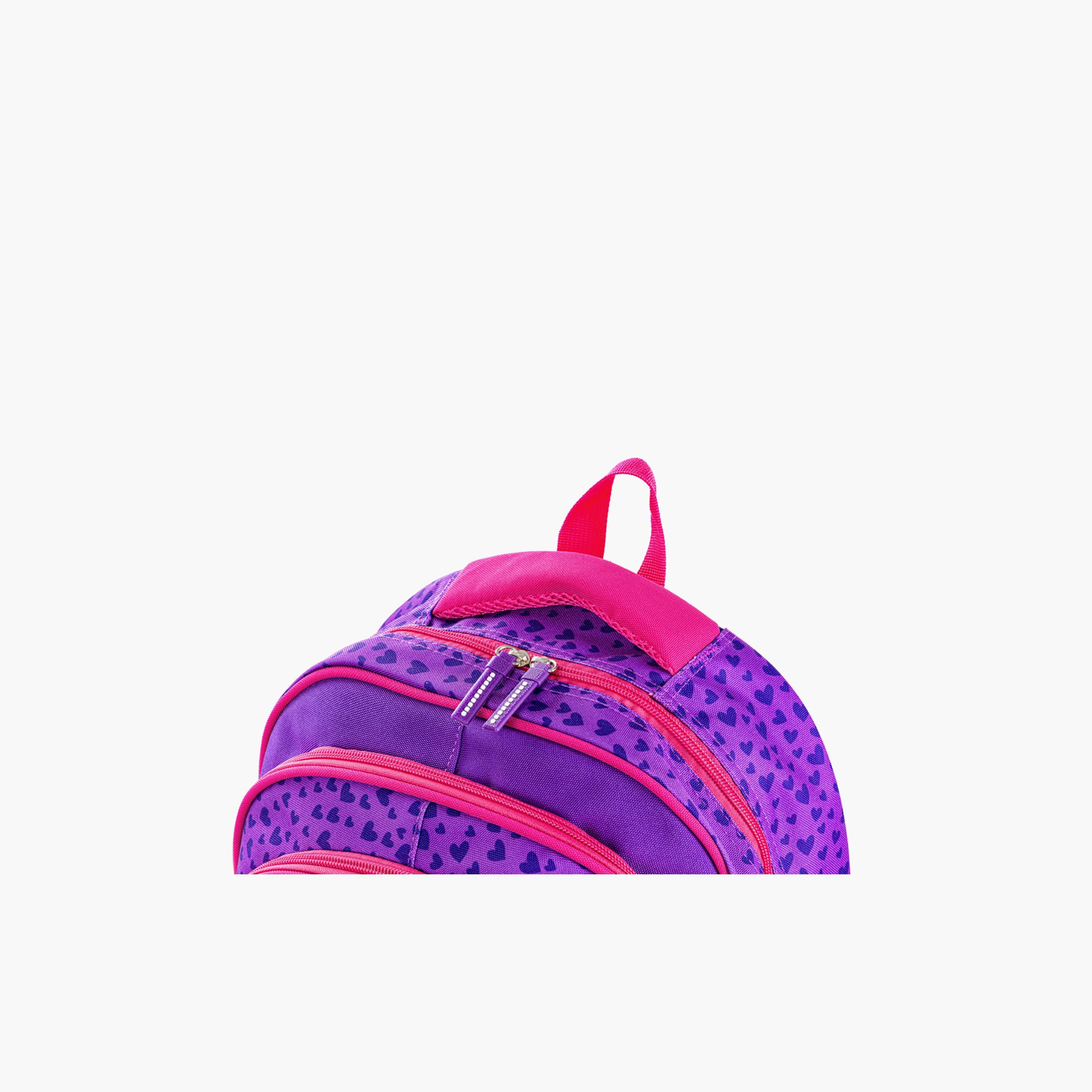Eazy Kids Printed School Bag - Love & Hugs - Purple - 16 Inch-school-bagsandbackpacks-sets-image-8