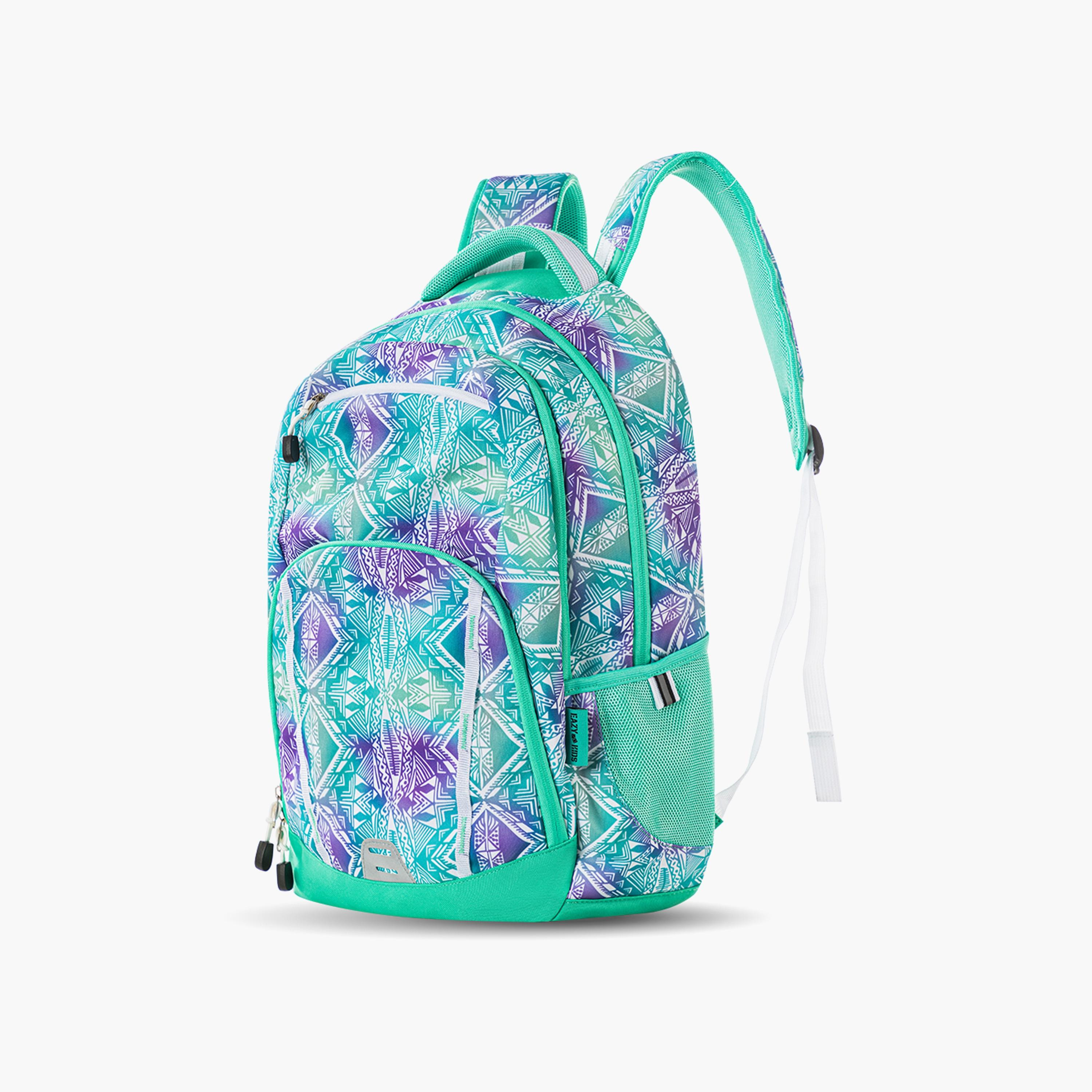 Eazy Kids Printed School Bag - Geometrical - Green - 18 Inch-school-bagsandbackpacks-backpacks-image-2