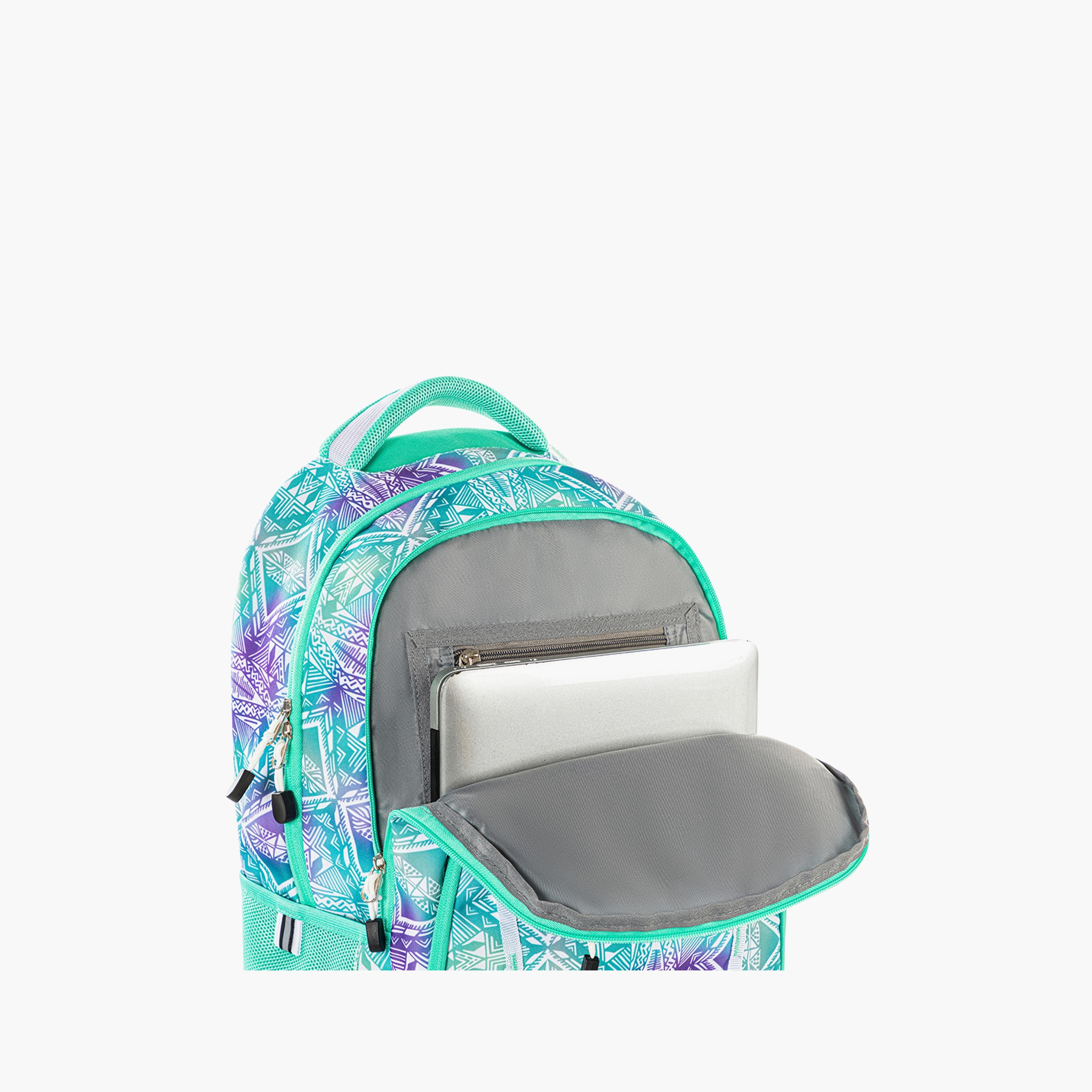 Eazy Kids Printed School Bag - Geometrical - Green - 18 Inch-school-bagsandbackpacks-backpacks-image-3