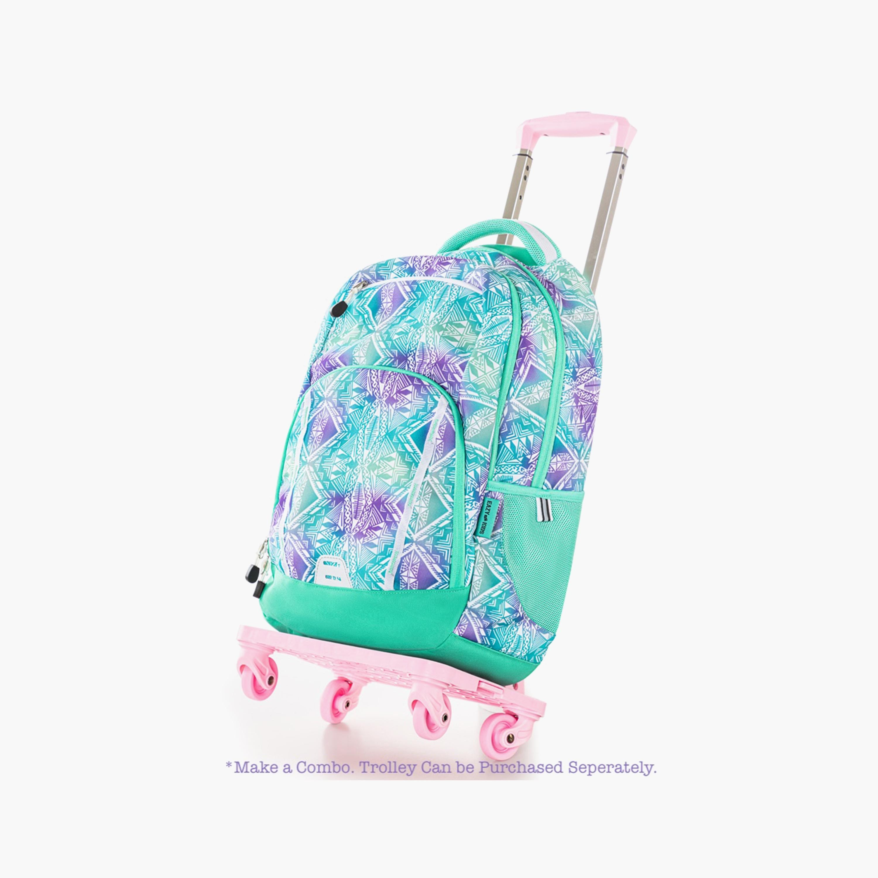 Eazy Kids Printed School Bag - Geometrical - Green - 18 Inch-school-bagsandbackpacks-backpacks-image-8