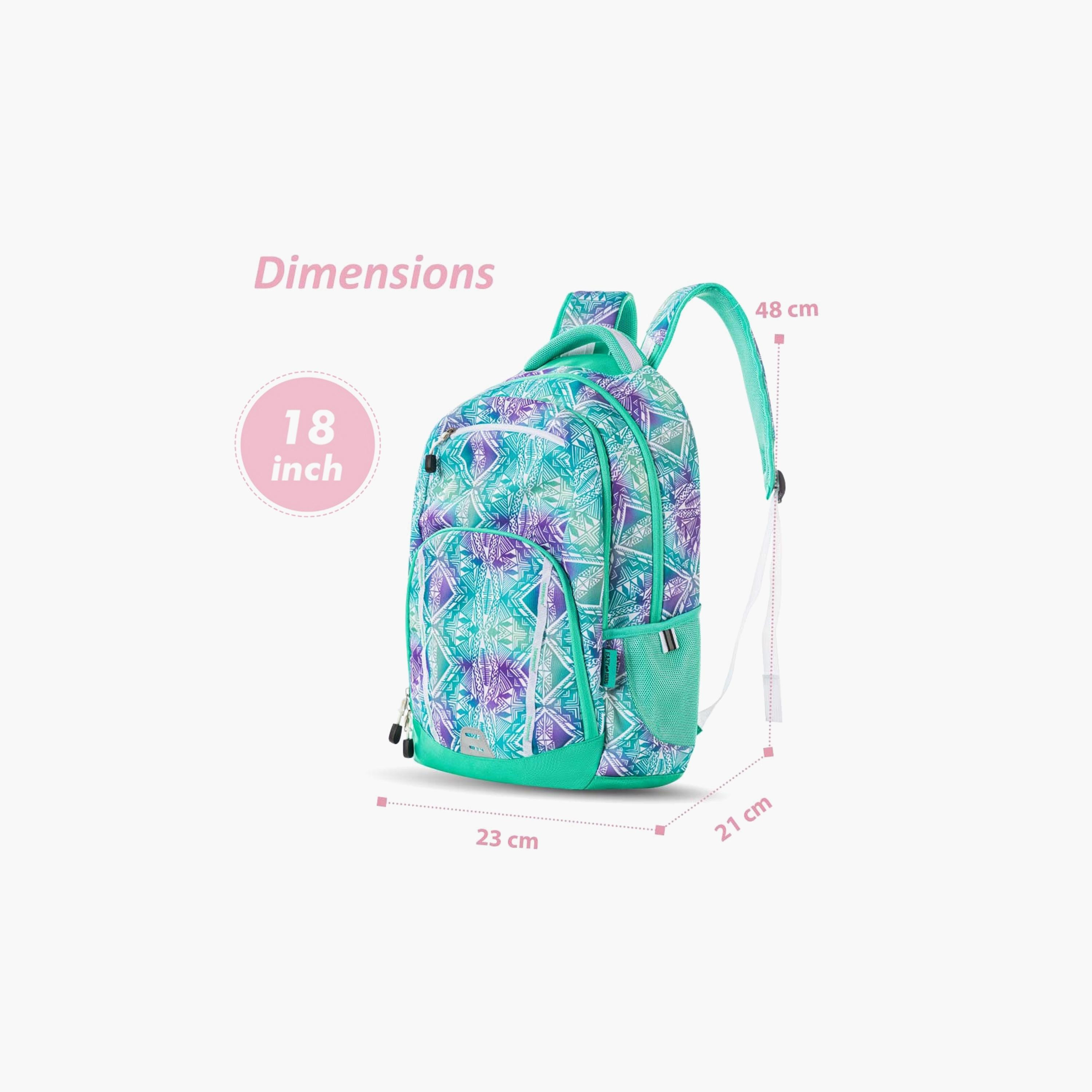 Eazy Kids Printed School Bag - Geometrical - Green - 18 Inch-school-bagsandbackpacks-backpacks-image-9