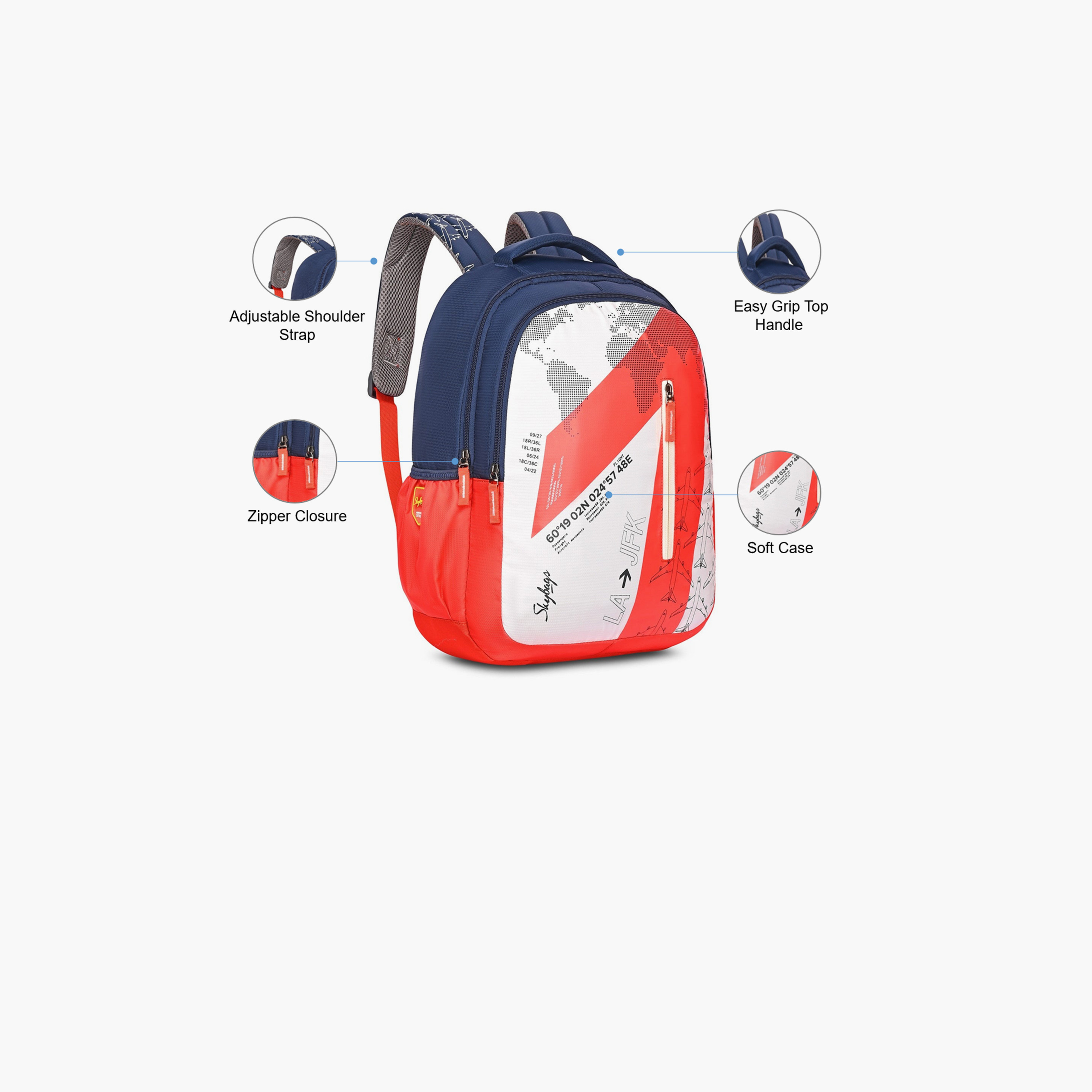 Skybags 23 L Backpack, Polyester, Adjustable Shoulder Straps | Atlas-01-travel-luggagesandbags-backpacks-image-3