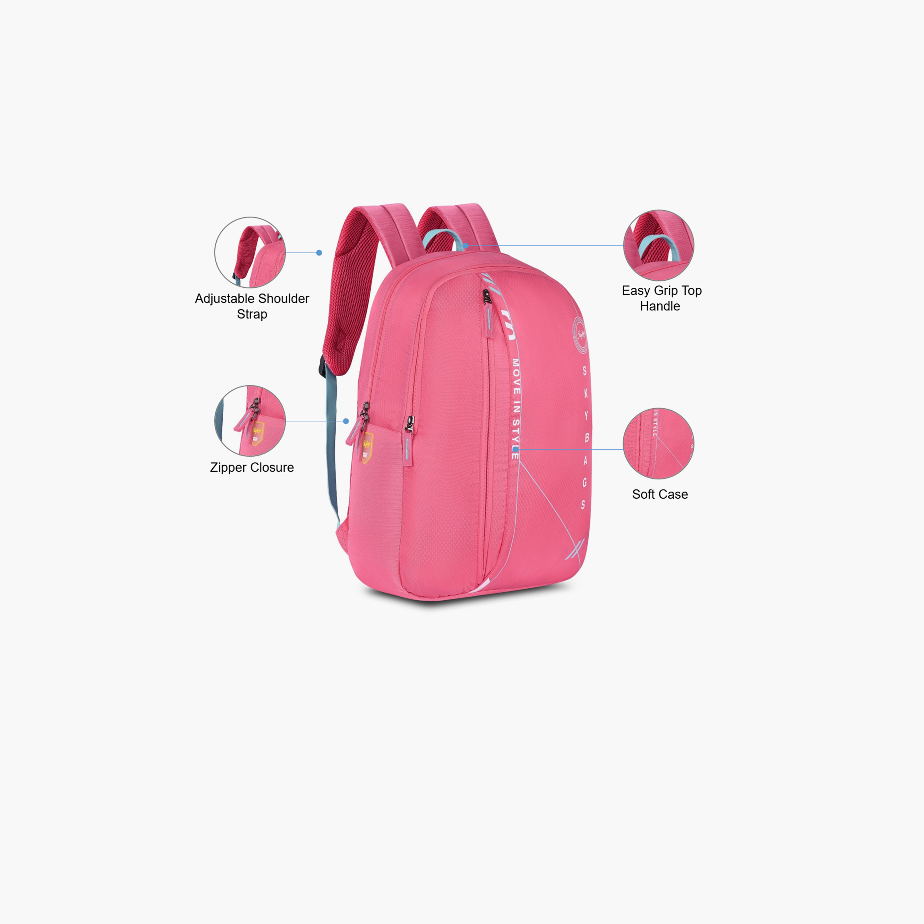 Skybags 22 L Backpack, Polyester, Adjustable Shoulder Straps | Brat-01-travel-luggagesandbags-backpacks-image-3