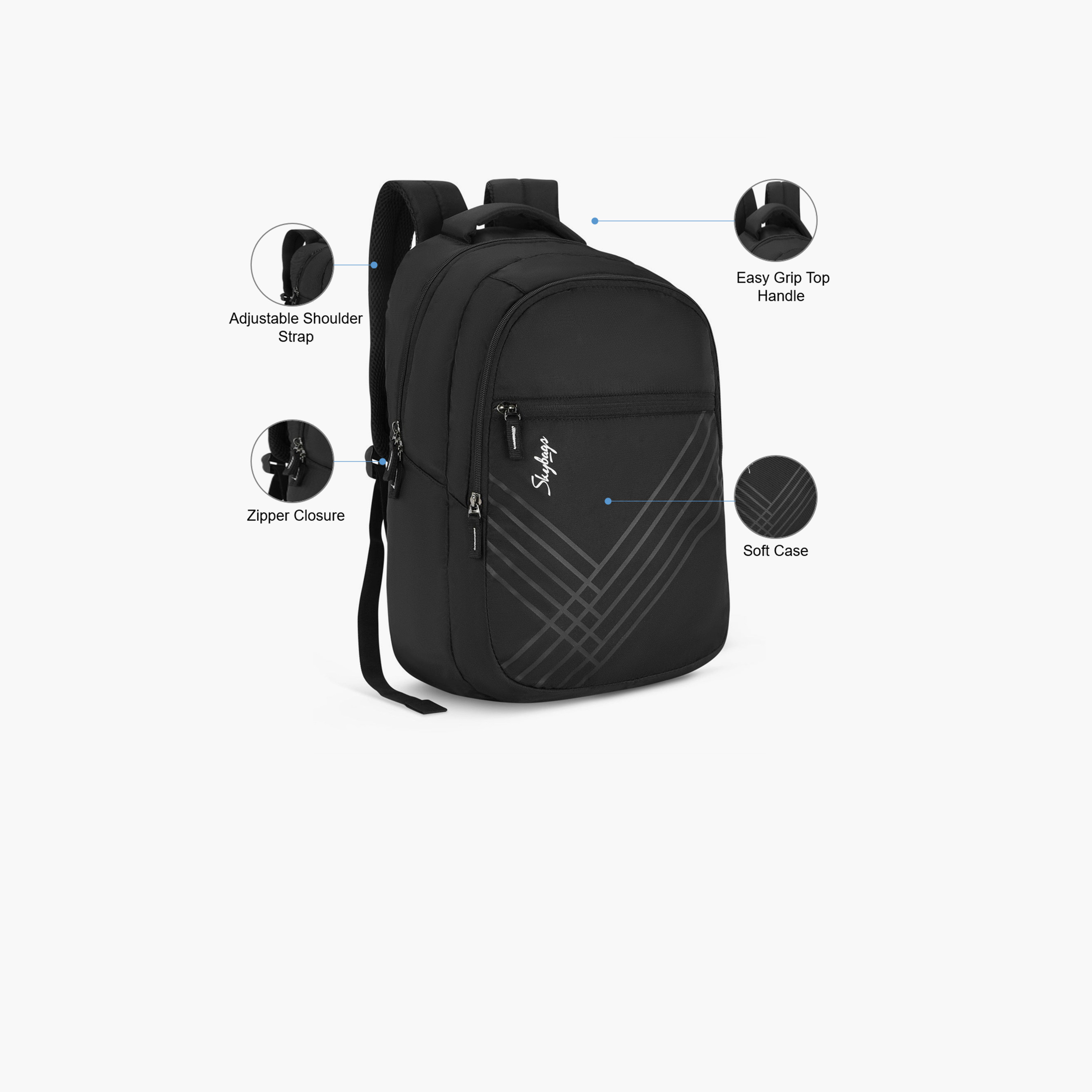 Skybags 32 L Backpack, Polyester, Adjustable Shoulder Straps | Arthur-01-travel-luggagesandbags-backpacks-image-3
