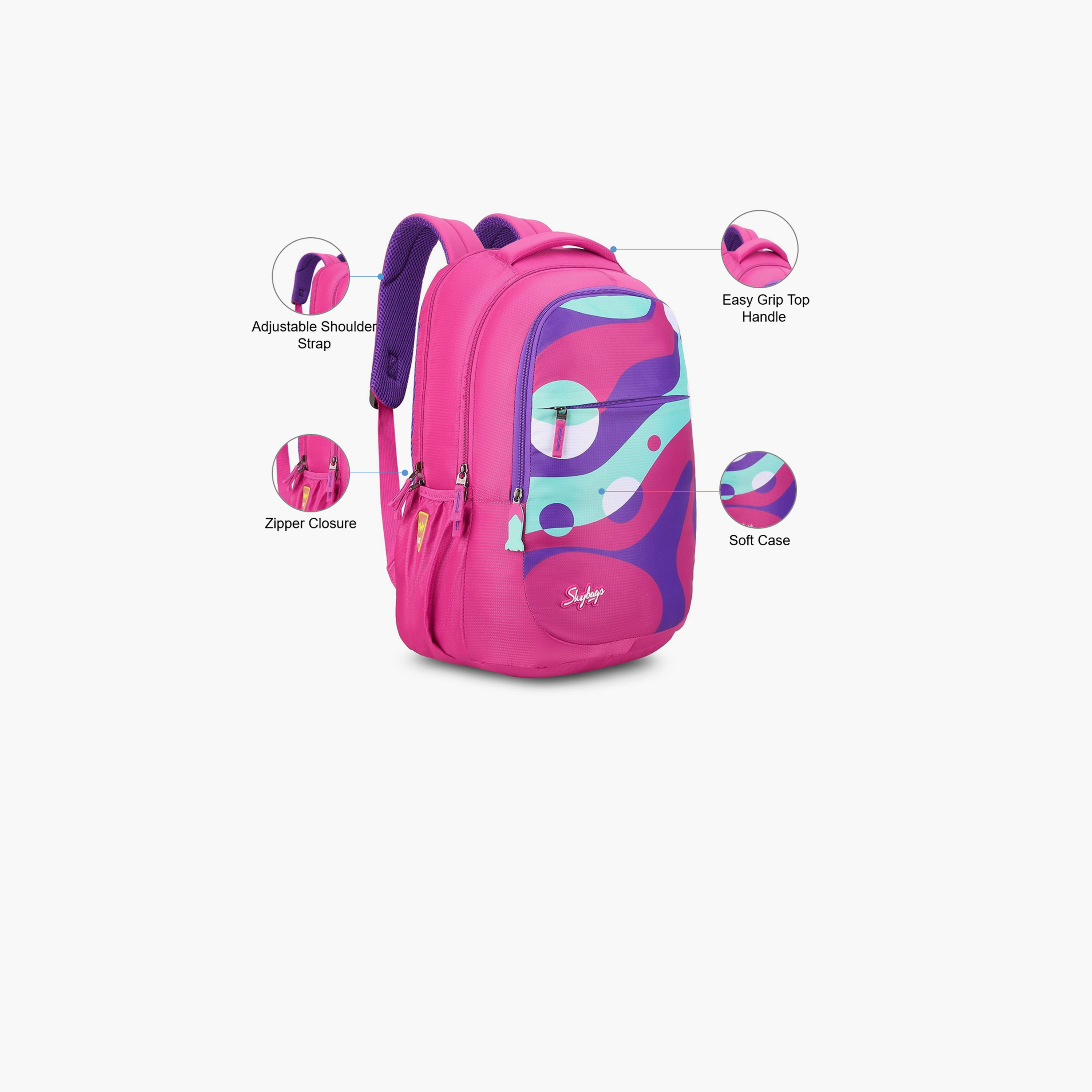 Skybags 32 L Backpack, Polyester, Adjustable Shoulder Straps | Troop-01-travel-luggagesandbags-backpacks-image-3