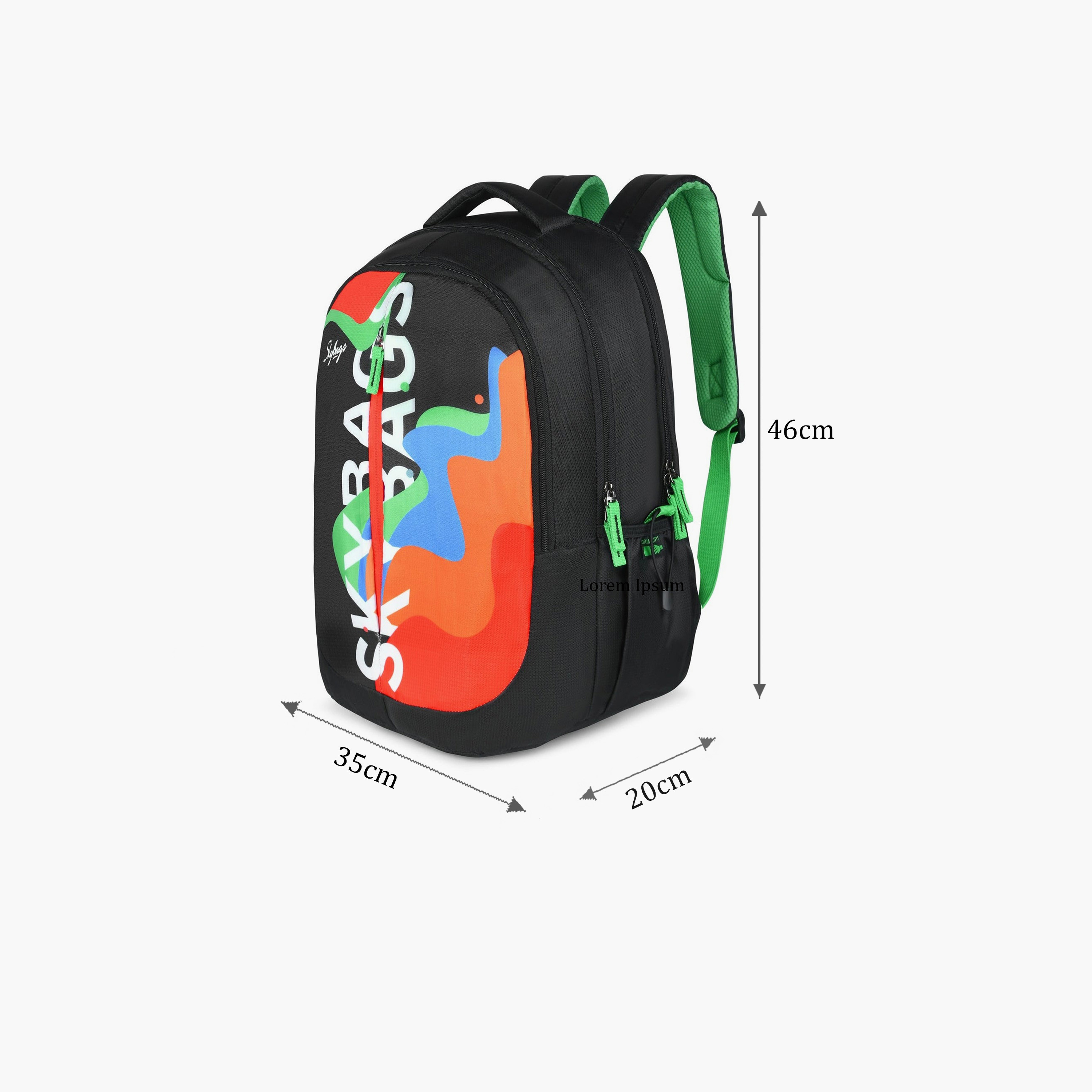 Skybags 32 L Backpack, Polyester, Adjustable Shoulder Straps | KLAN-05-travel-luggagesandbags-backpacks-image-2