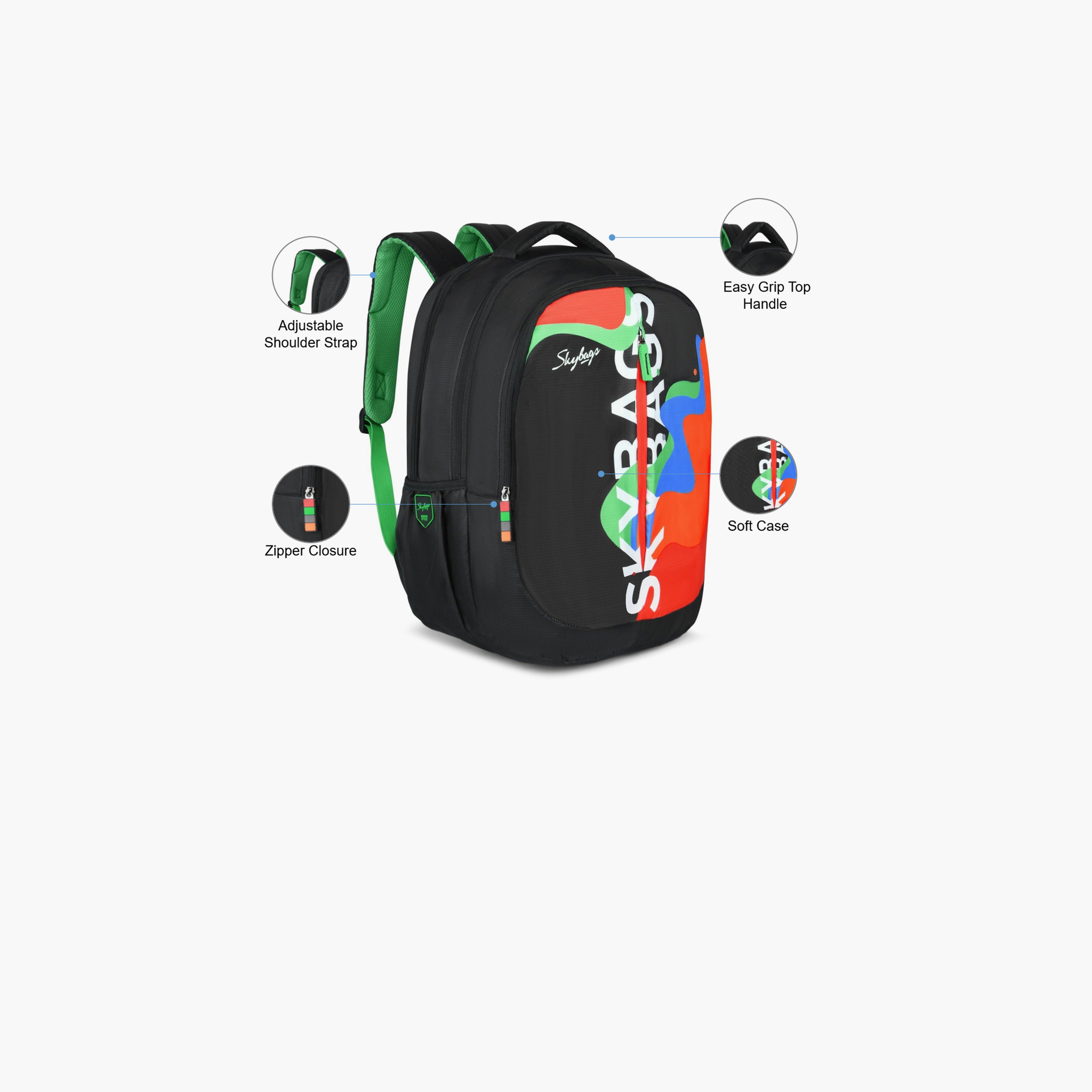 حقيبة ظهر سكاي باجز ٣٢ لتر، بوليستر، بأحزمة كتف قابلة للتعديل | KLAN-05-travel-luggagesandbags-backpacks-image-6