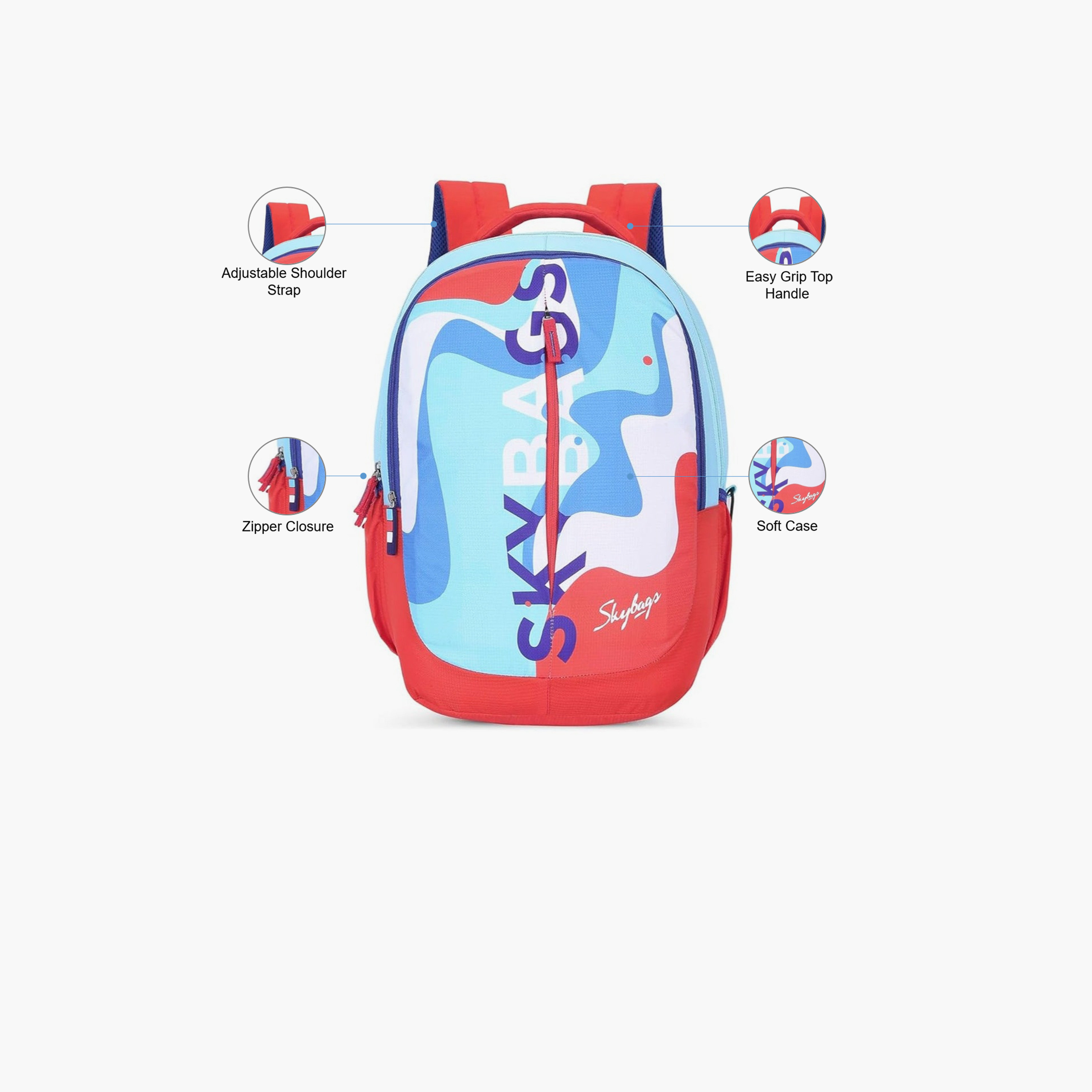 Skybags 32 L Backpack, Polyester, Adjustable Shoulder Straps | KLAN-06-travel-luggagesandbags-backpacks-image-3