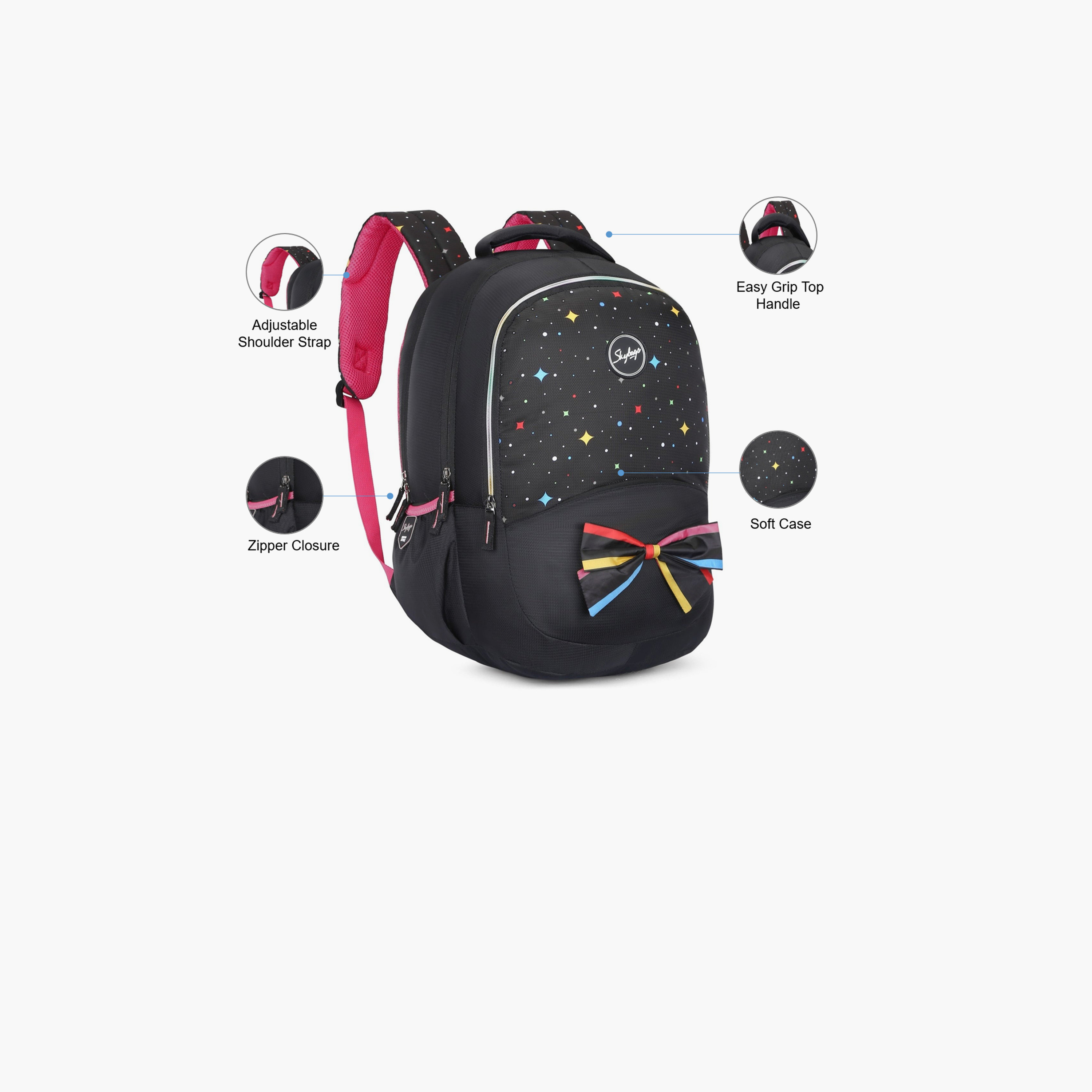 Skybags 32 L Backpack, Polyester, Adjustable Shoulder Straps | KLAN-08-travel-luggagesandbags-backpacks-image-3
