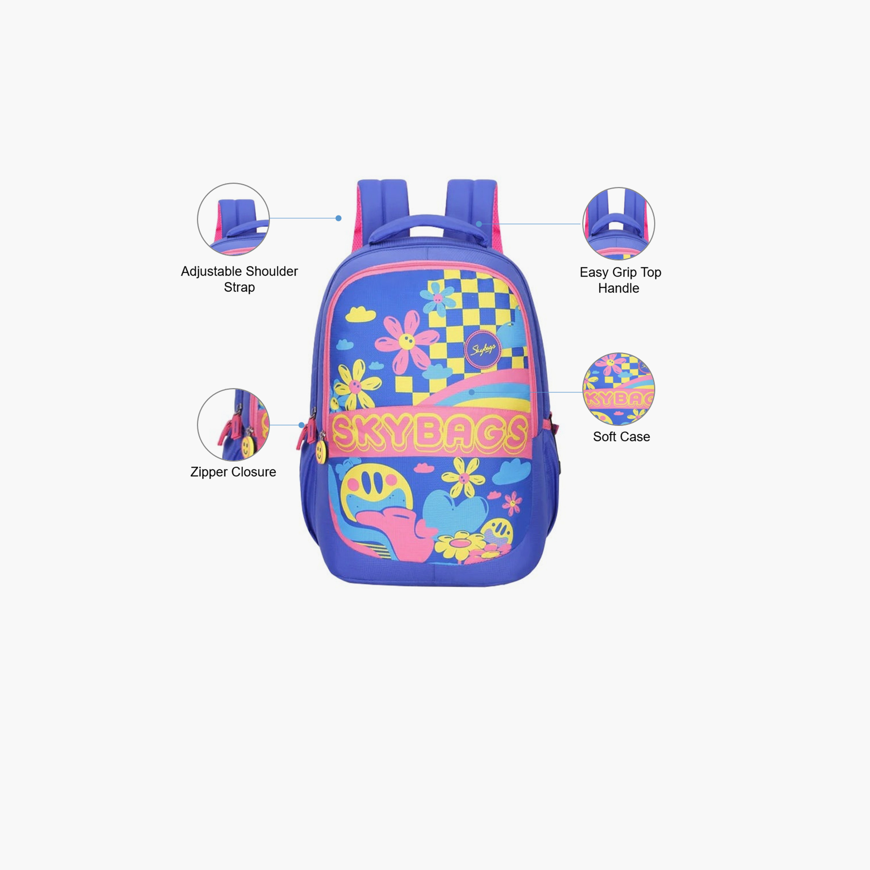 Skybags 32 L Backpack, Polyester, Adjustable Shoulder Straps | KLANPLUS-08-travel-luggagesandbags-backpacks-image-3