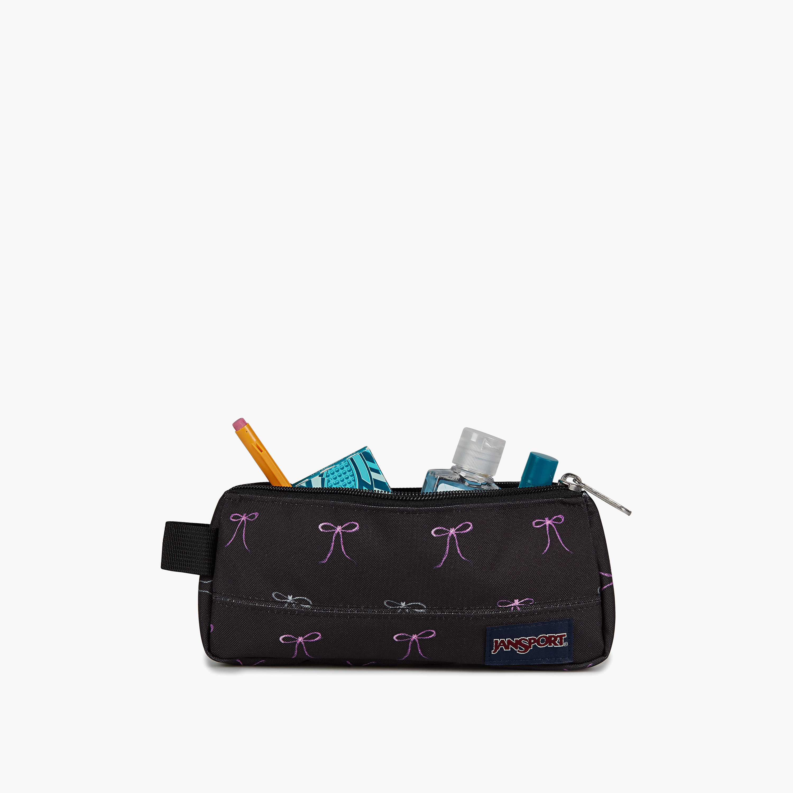 Jansport Bow Print Pencil Pouch with Zip Closure-school-stationery-pencilcases-image-3