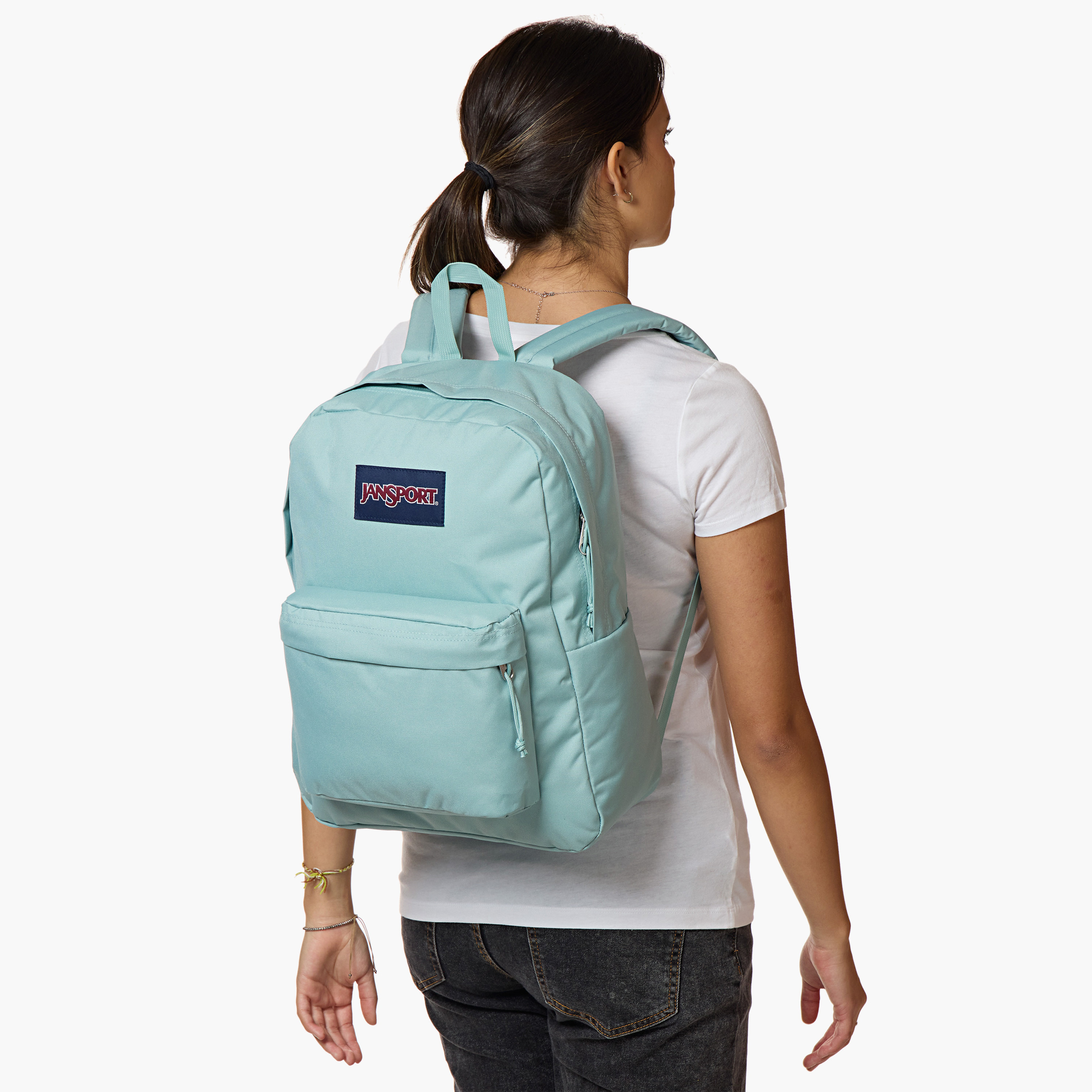 Jansport Solid Backpack with Adjustable Straps and Zip Closure - 14x32x42 cms-school-bagsandbackpacks-backpacks-image-2