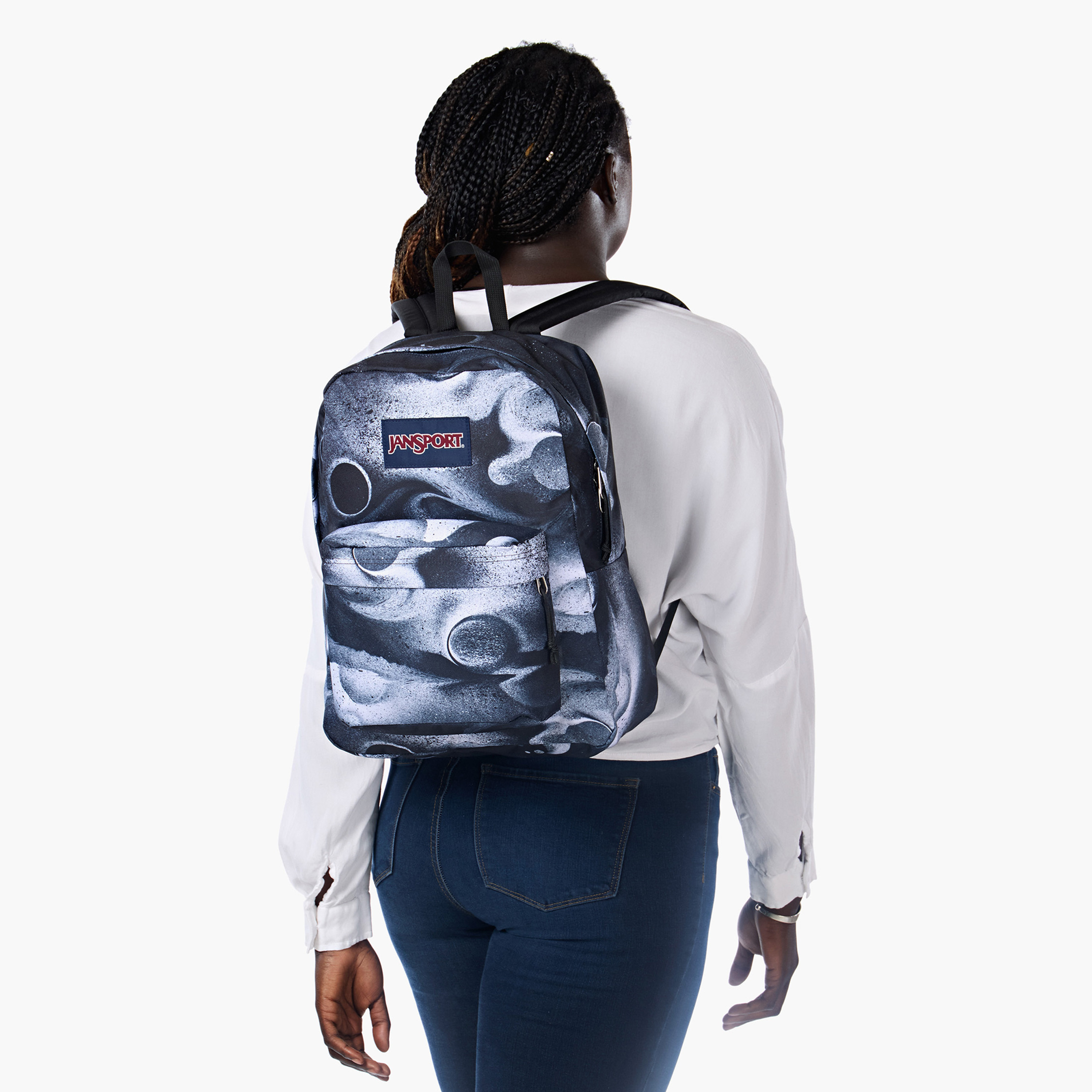 شنطة ظهر بطبعات مع حمّالات قابلة للتعديل وسحّاب إغلاق من جانسبورت - 14x32x42 سم-school-bagsandbackpacks-backpacks-image-2