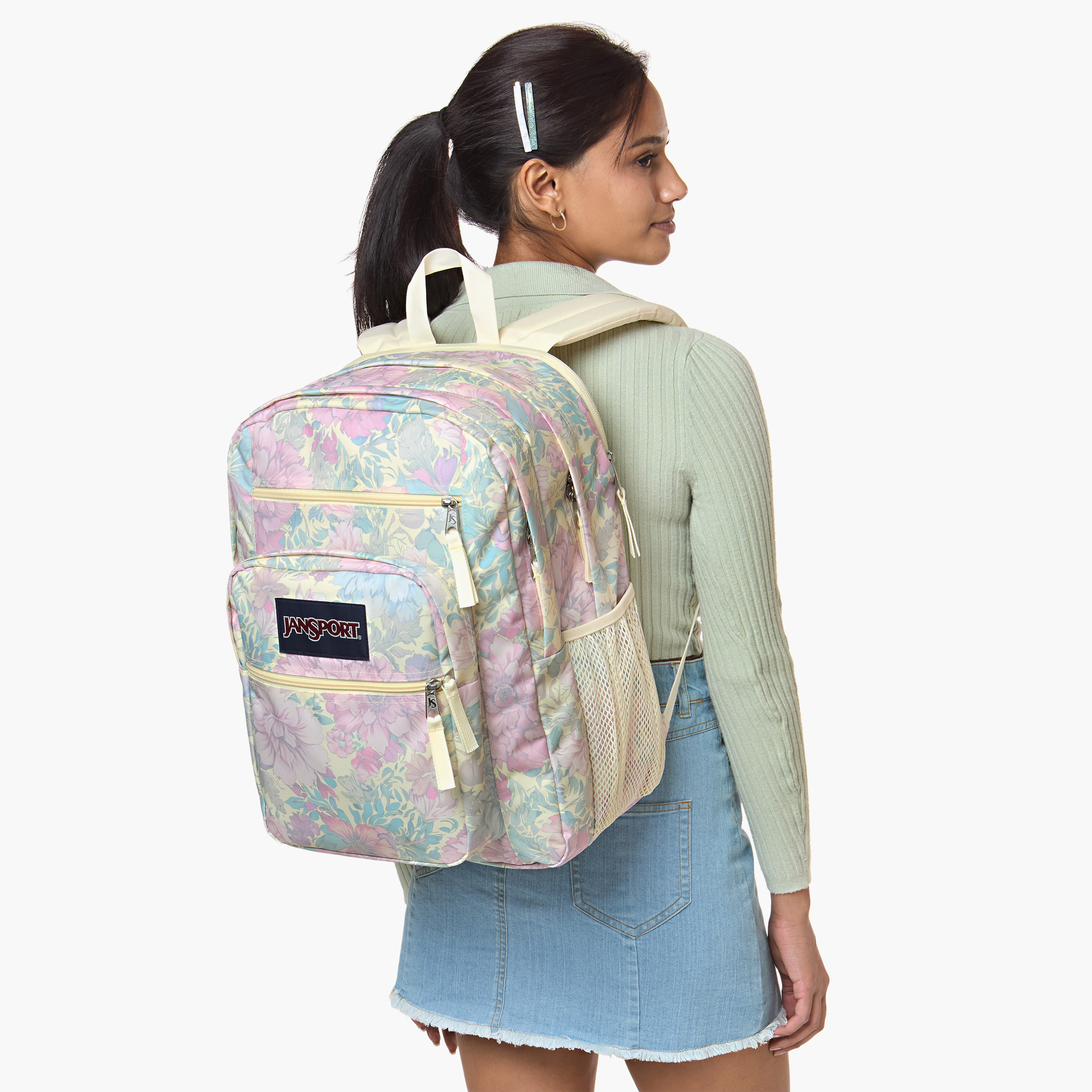 Jansport All-Over Print Backpack with Adjustable Straps and Zip Closure - 19x33x44 cms-school-bagsandbackpacks-backpacks-image-2