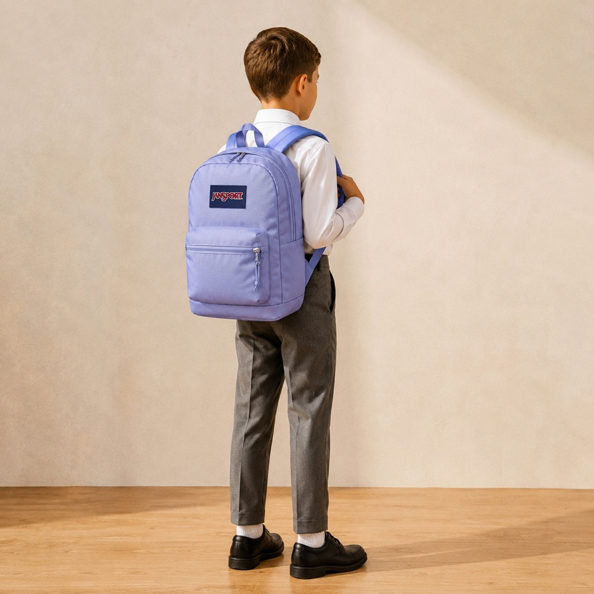 Jansport Solid Backpack with Adjustable Straps and Zip Closure - Lifetime Warranty-school-bagsandbackpacks-backpacks-image-3