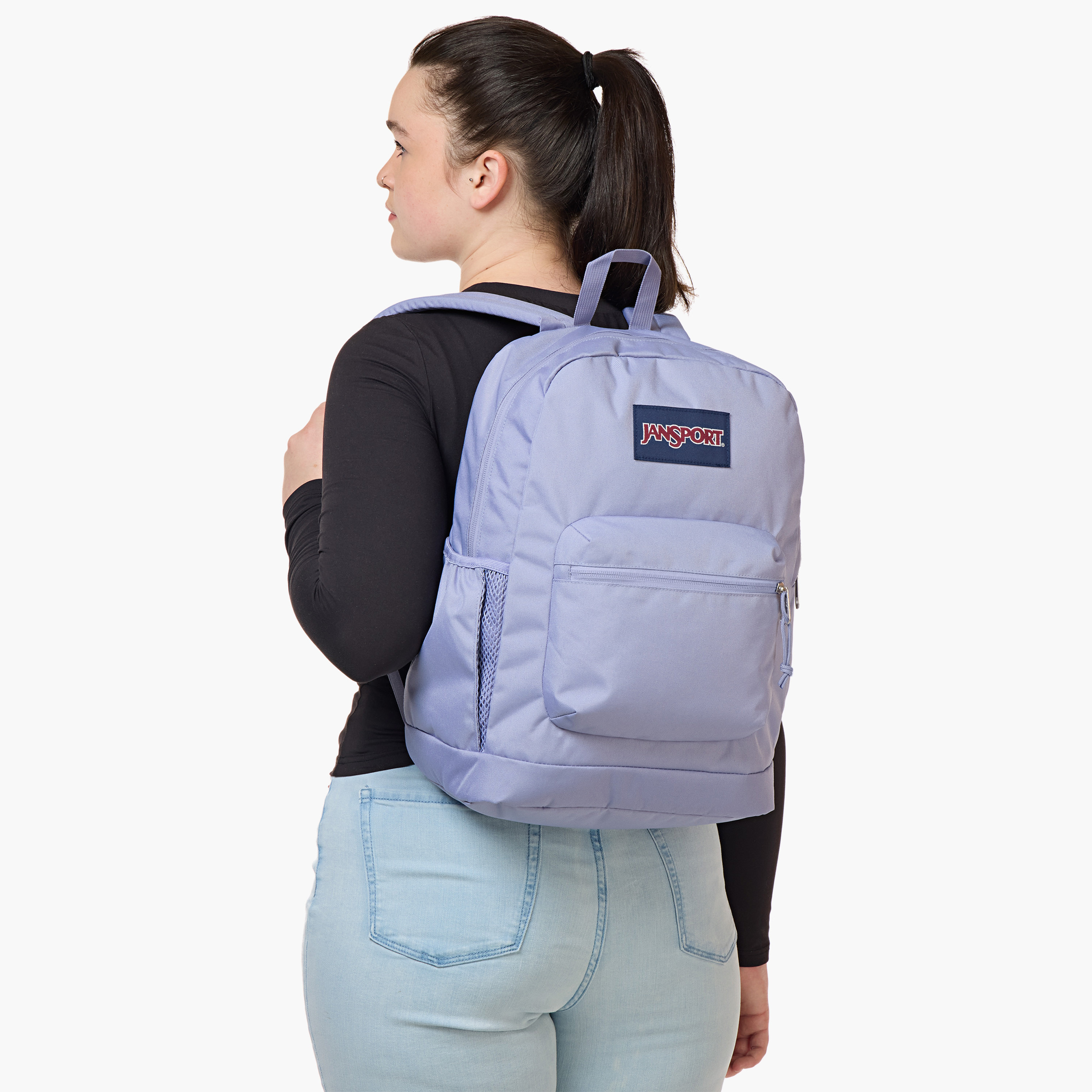 Jansport Solid Backpack with Adjustable Straps and Zip Closure - 15x32x42 cms-school-bagsandbackpacks-backpacks-image-2
