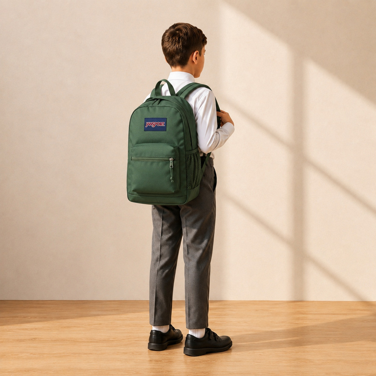 Jansport Solid Backpack with Adjustable Straps and Zip Closure - Lifetime Warranty-school-bagsandbackpacks-backpacks-image-3