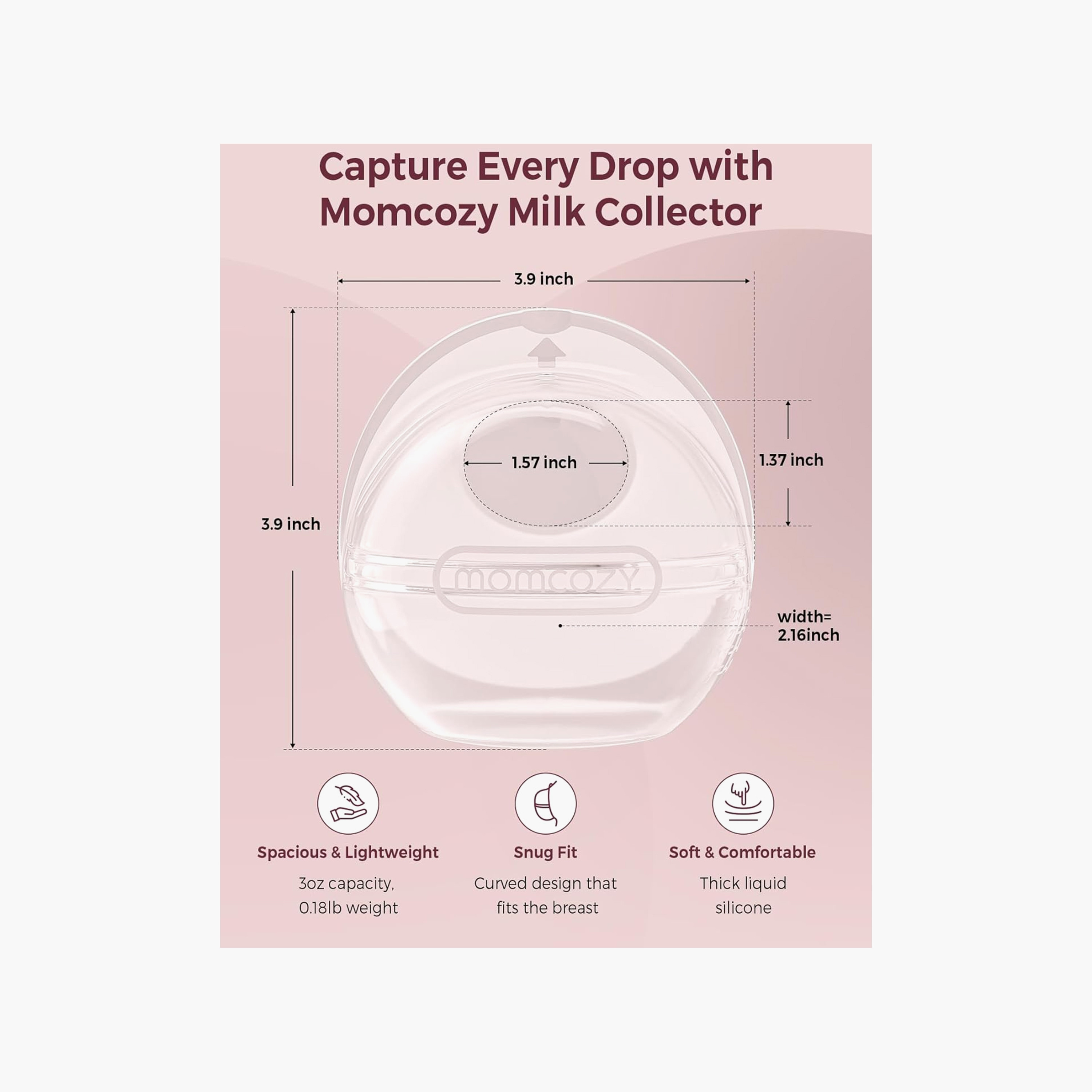Momcozy Breast Milk Collector - 90 ml-baby-feeding-breastfeedingandcare-image-3