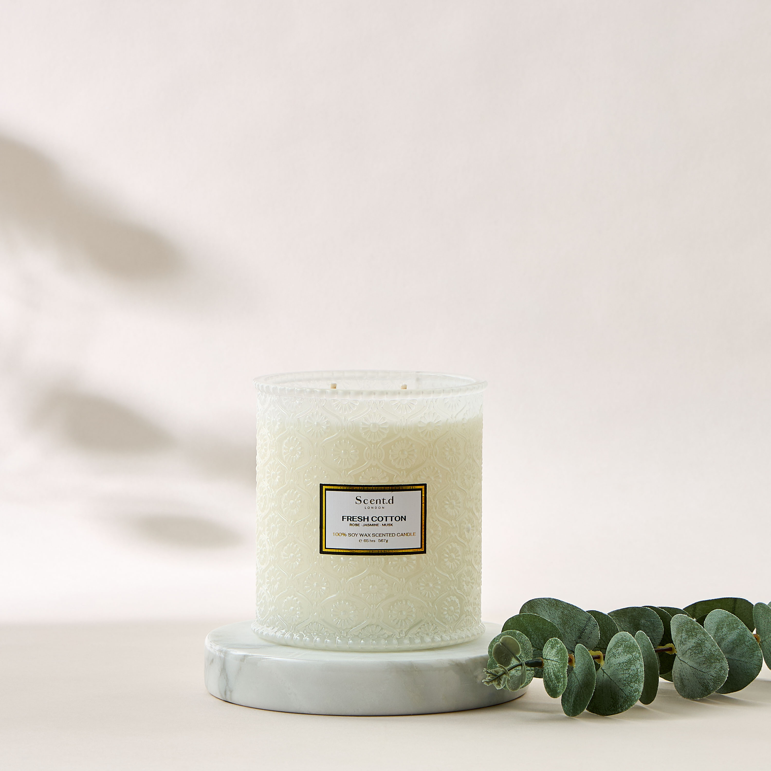 Scent.d London Fresh Cotton 2-Wick Jar Candle - 567 gms-household-homefragrance-candles-image-1