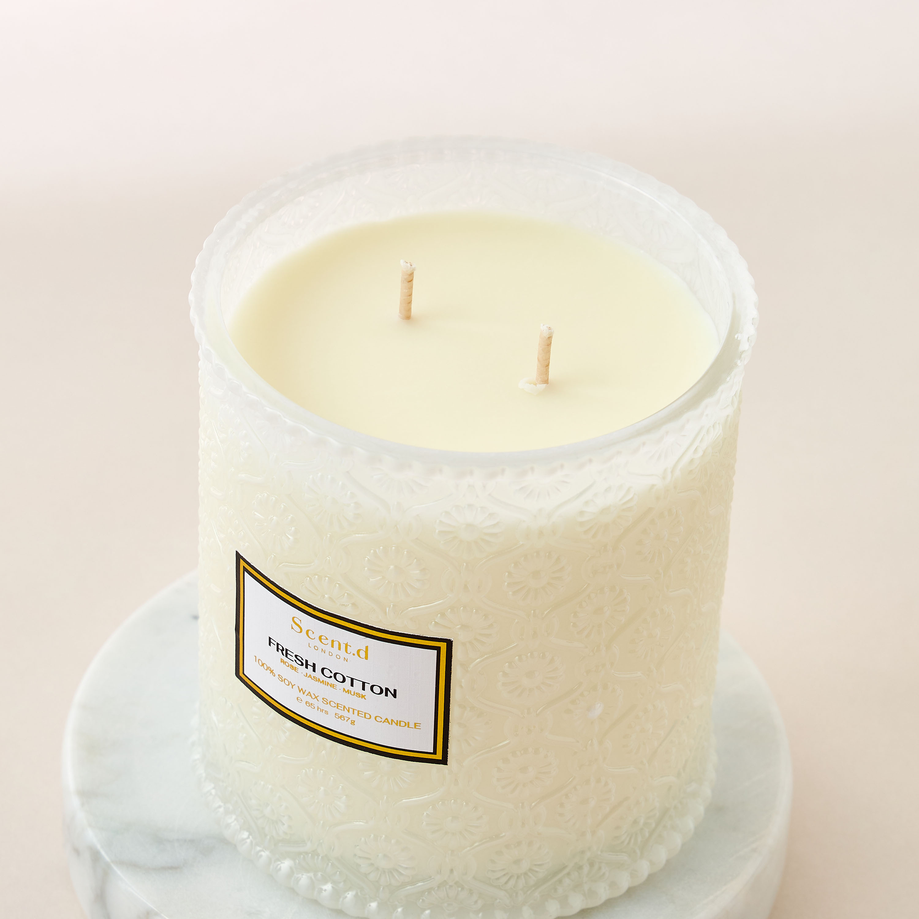 Scent.d London Fresh Cotton 2-Wick Jar Candle - 567 gms-household-homefragrance-candles-image-3