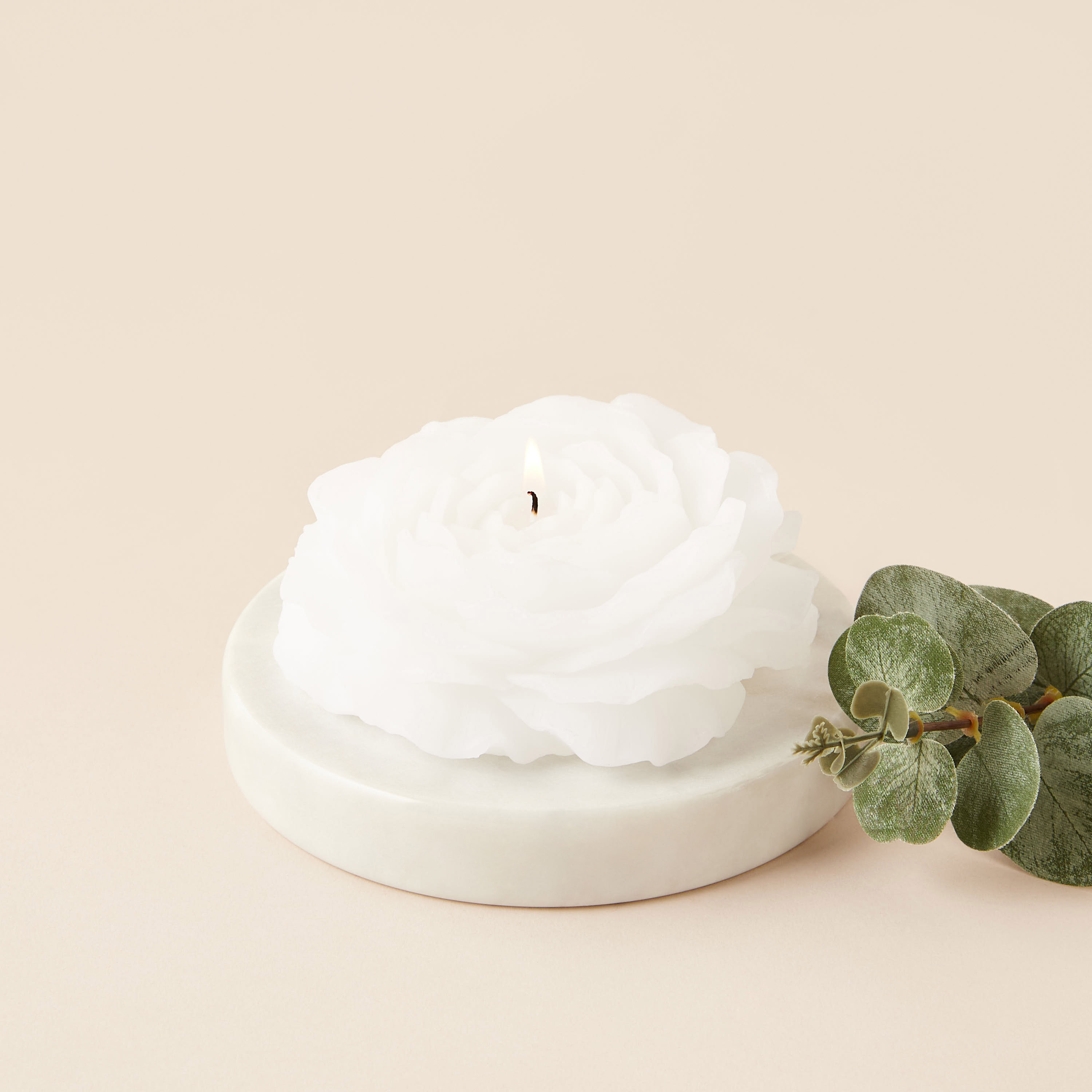 Rose Shaped Scented Decorative Candle - Set of 2-household-homefragrance-candles-image-1