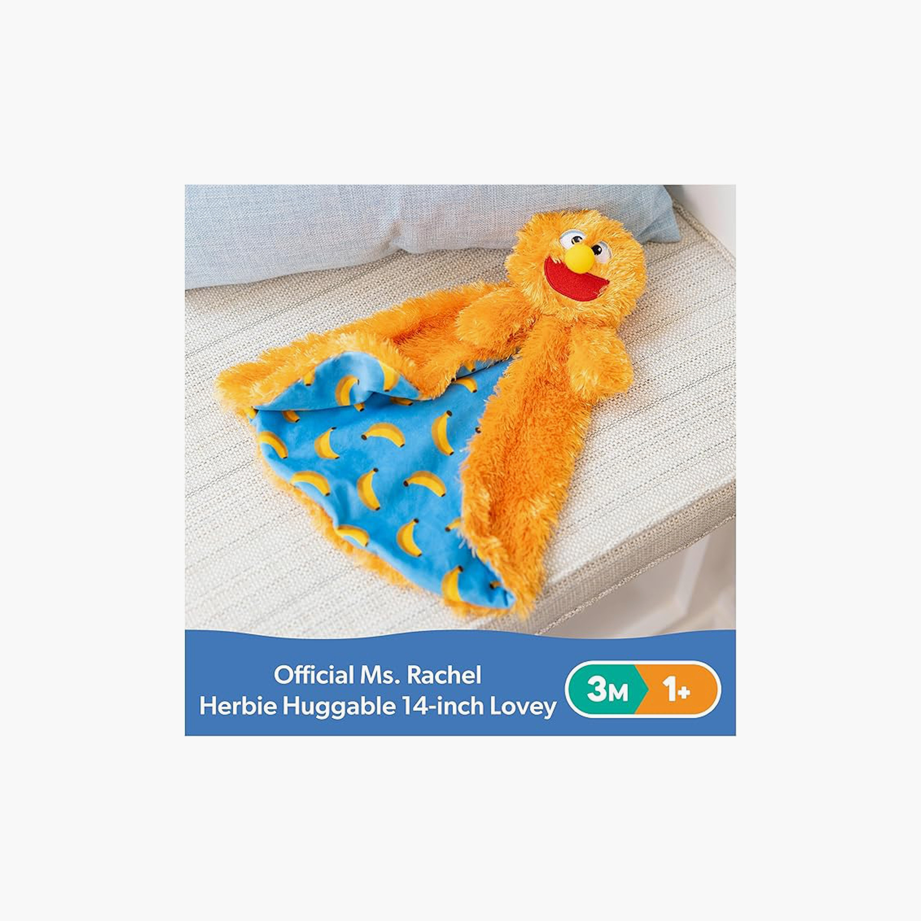 Spin Master Ms. Rachel Official Herbie Huggable Lovey Security Blanket - Orange-toys-babyandtoddlertoys-learningtoys-image-2