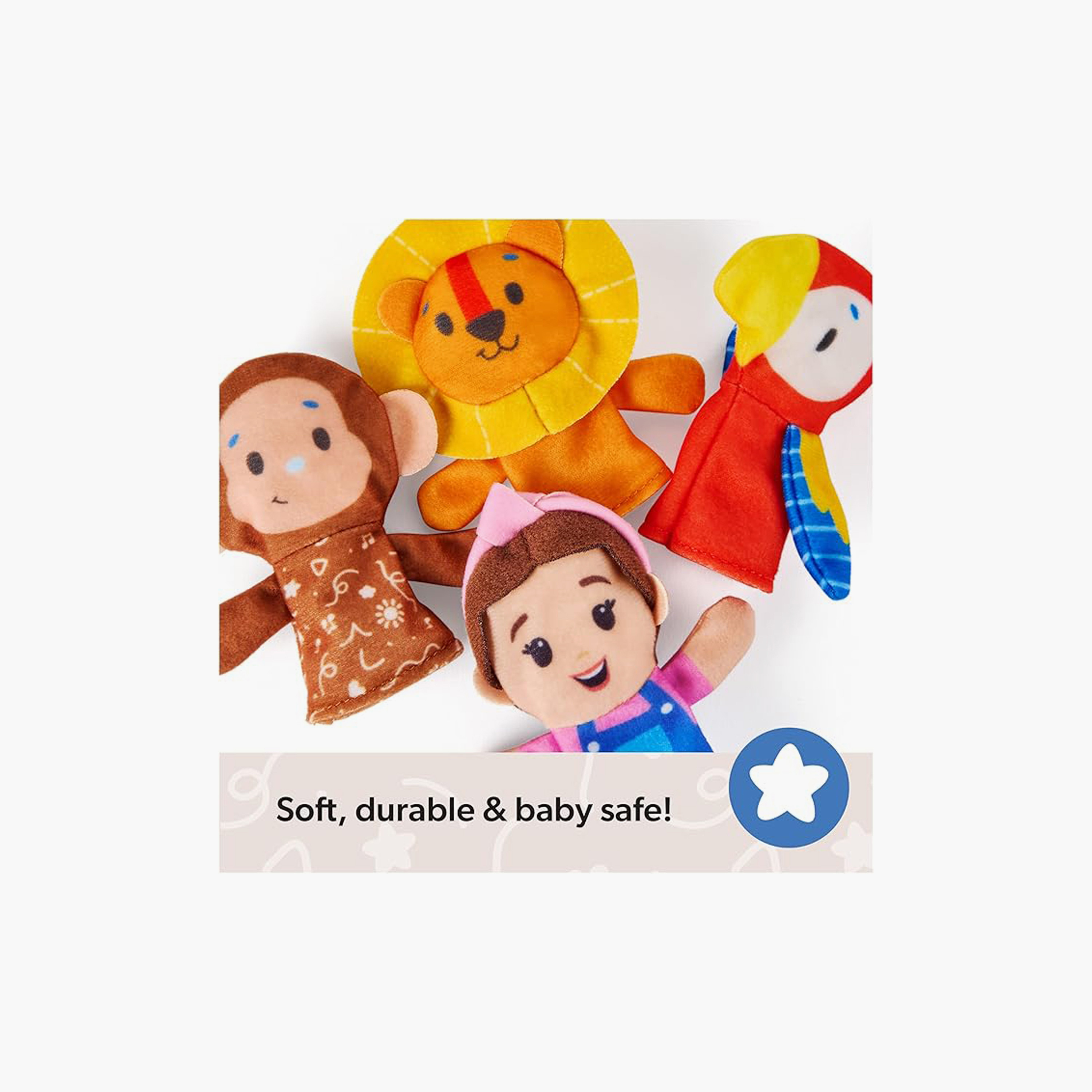 Ms. Rachel 4-Piece Finger Puppets Zoo Friends - Lion, Ms. Rachel, MonkeSpin Mastery & Parrot-toys-babyandtoddlertoys-learningtoys-image-4
