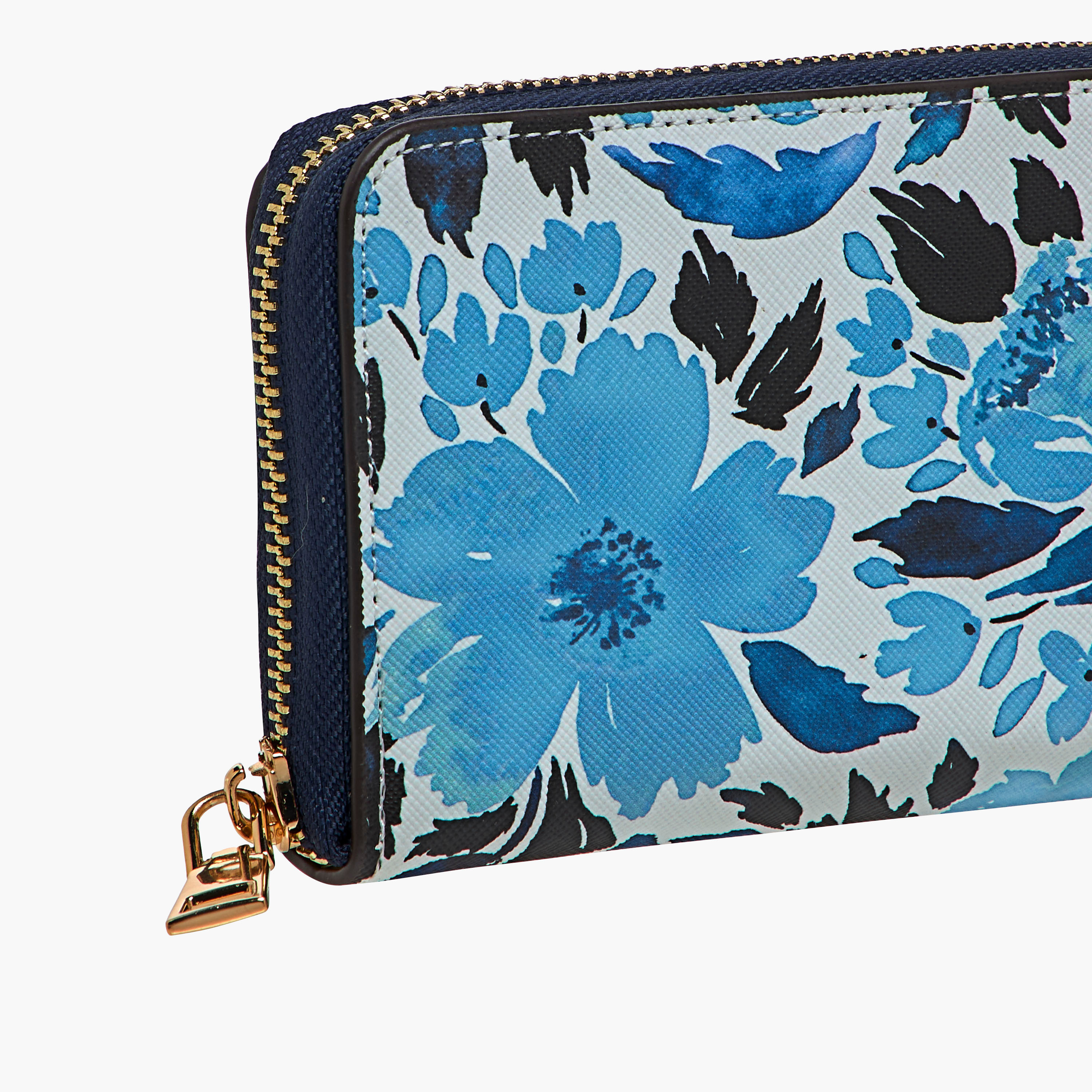 Sasha Floral Print Zip Around Wallet with Zip Closure-women-bagsandwallets-wallets-image-3