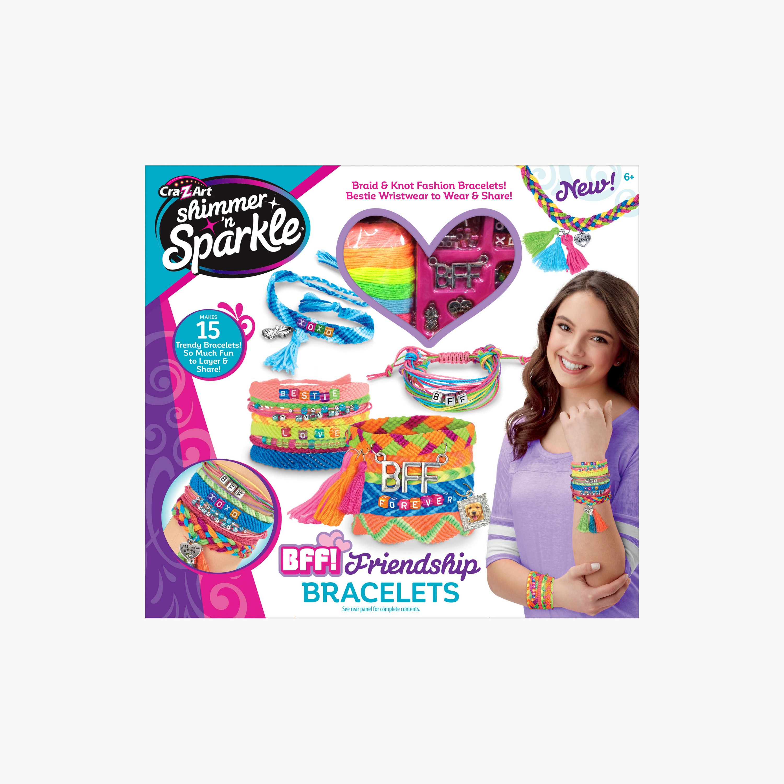 Shimmer N Sparkle BFF Friendship Bracelet Kit with 15 Trendy Bracelets-school-artsandcrafts-image-2