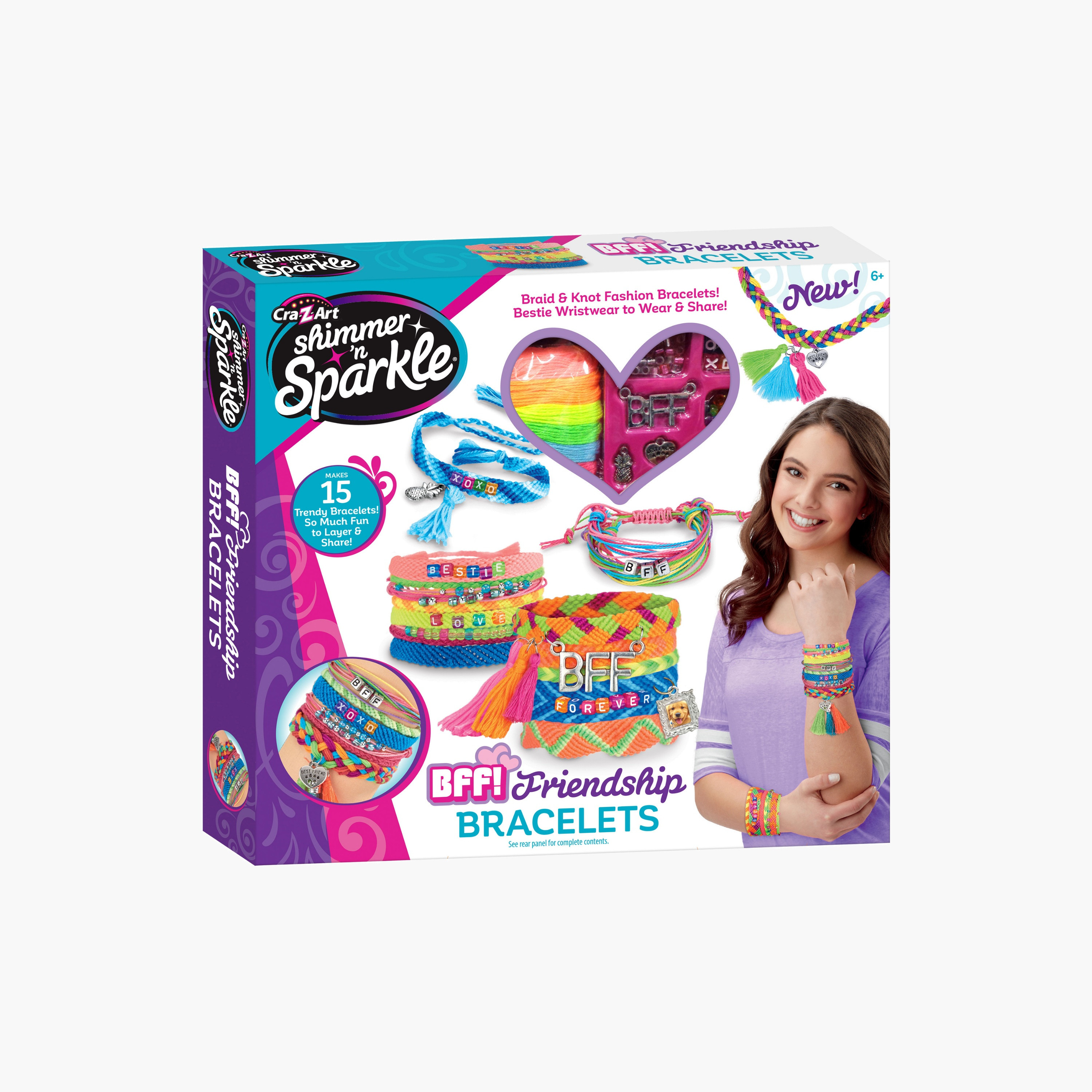 Shimmer N Sparkle BFF Friendship Bracelet Kit with 15 Trendy Bracelets-school-artsandcrafts-image-3