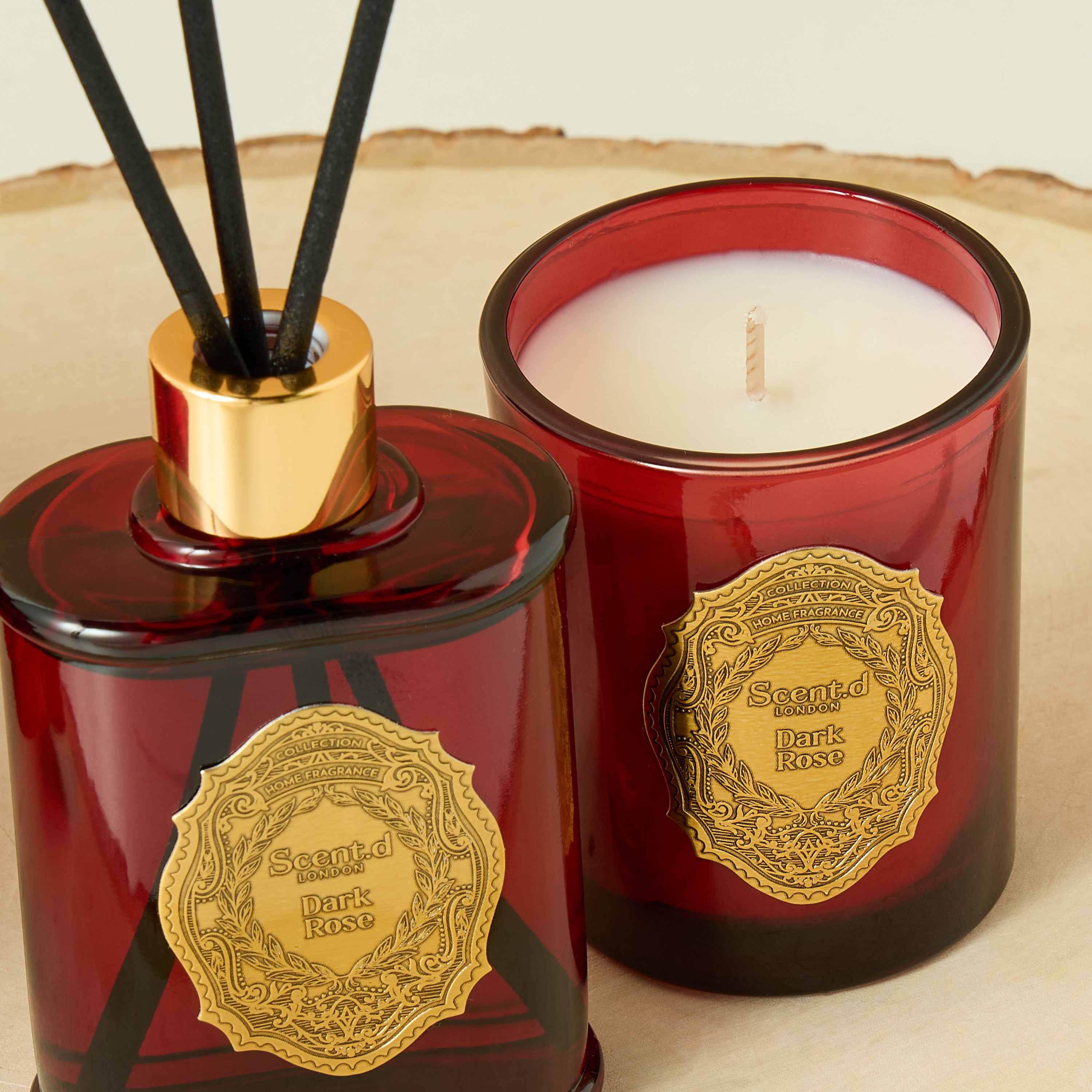 طقم هدايا شمعة معطرة وموزع عطور بالأعواد أورينتال لوكس بلاك زعفران قطعتين من سنت.دي لندن-household-homefragrance-fragrancegiftset-image-4