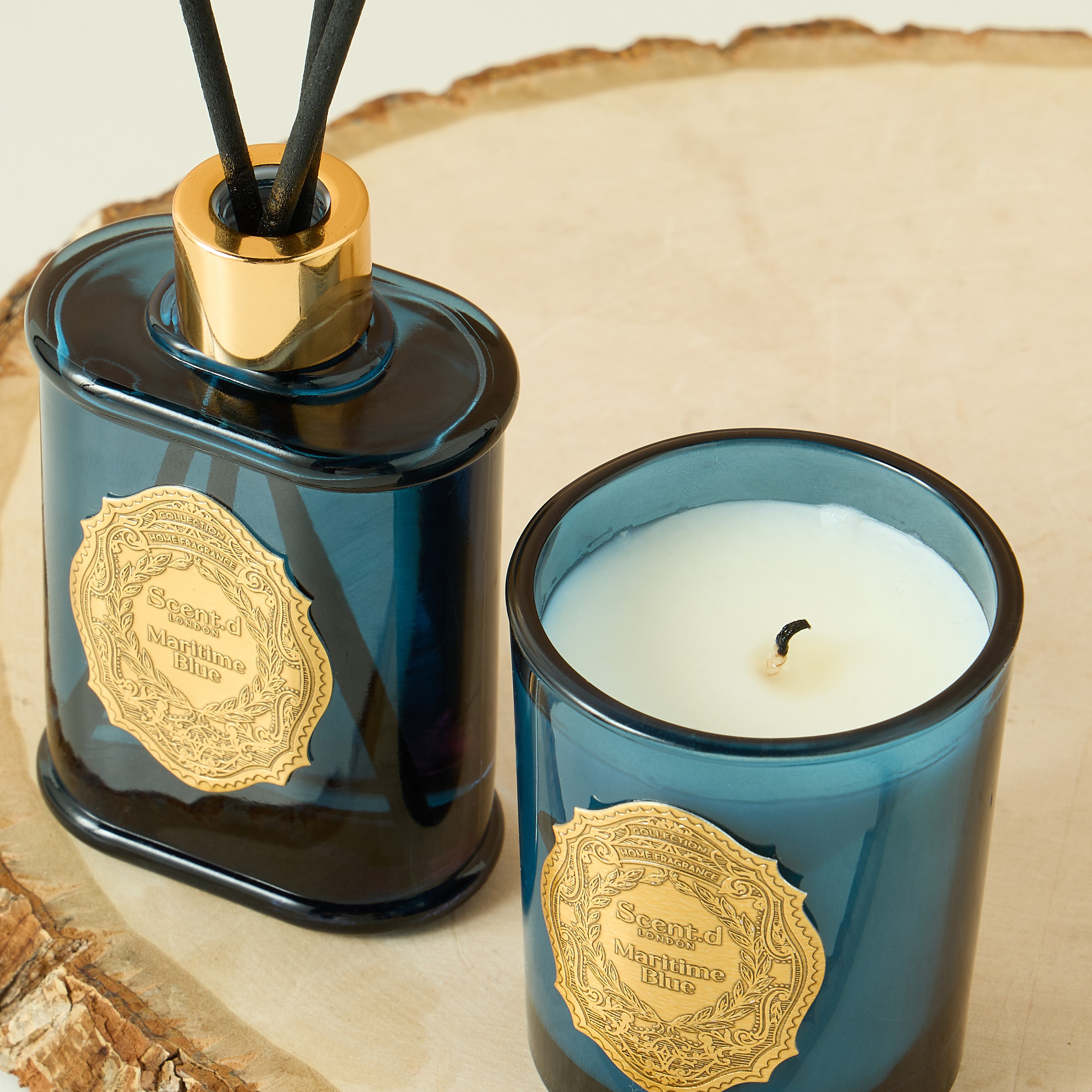 طقم هدايا شمعة معطرة وموزع عطور بالأعواد أورينتال لوكس بلاك زعفران قطعتين من سنت.دي لندن-household-homefragrance-fragrancegiftset-image-4