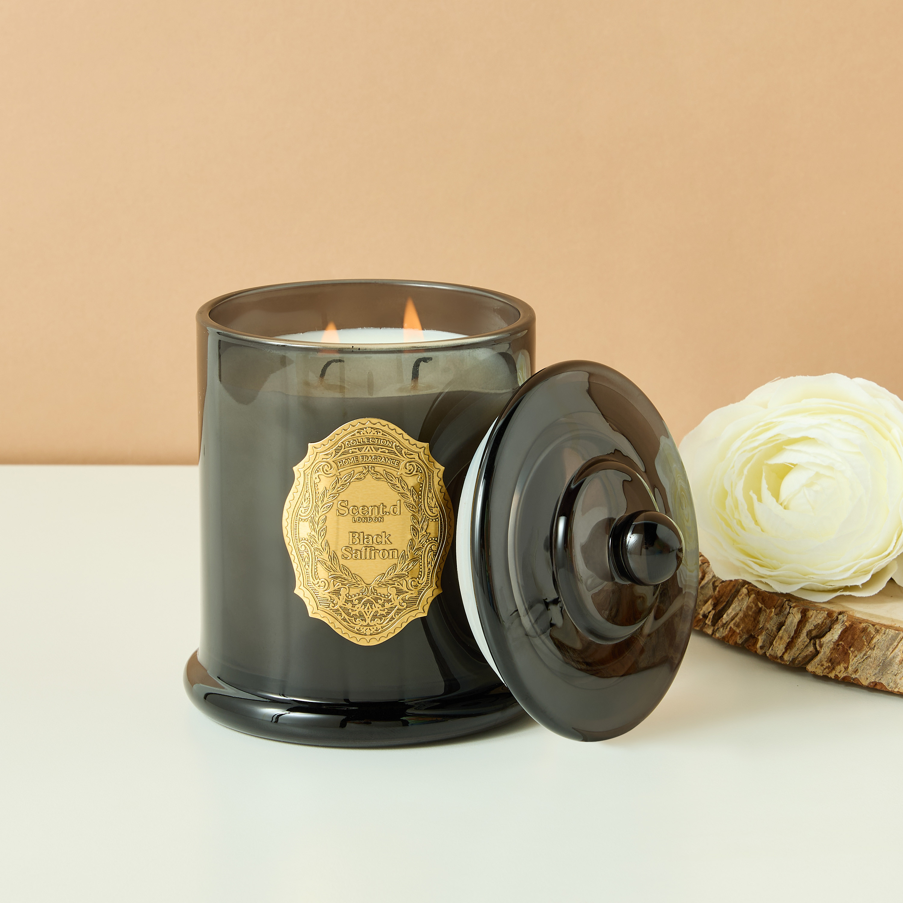 Scent.d London Oriental Luxe Dark Rose Scented Jar Candle - 360 gms-household-homefragrance-candles-image-1