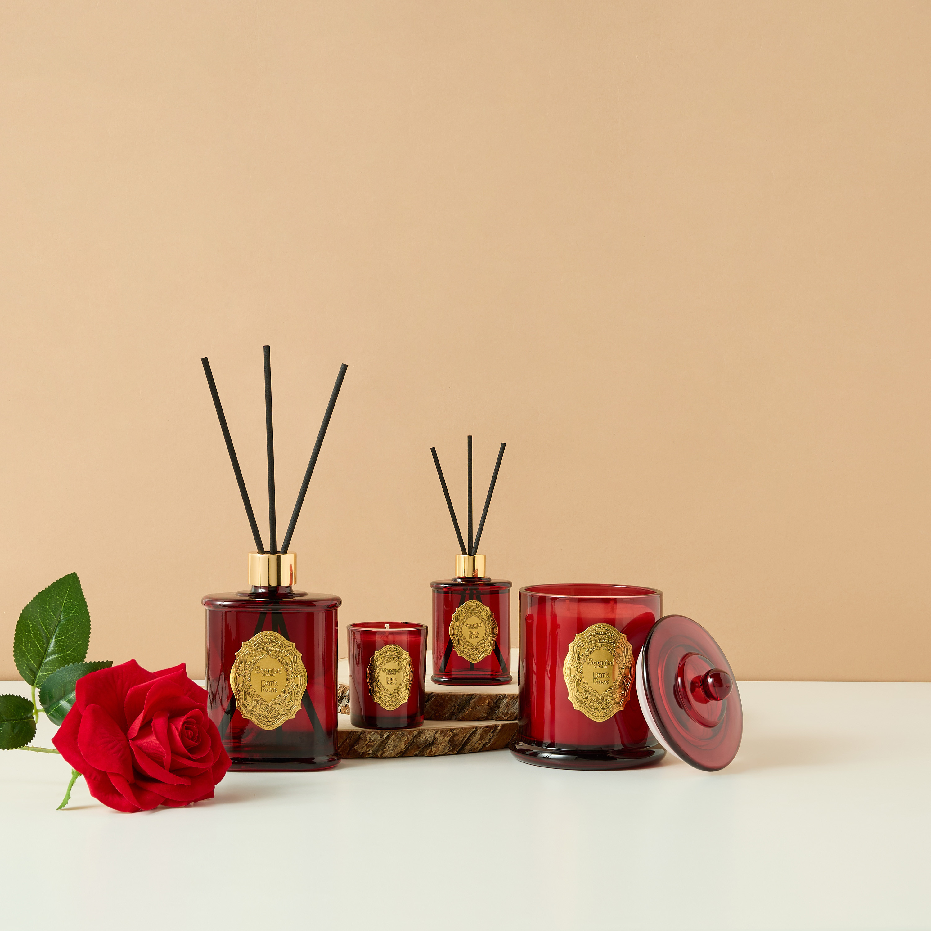 Scent.d London Oriental Luxe Dark Rose Scented Jar Candle - 360 gms-household-homefragrance-candles-image-4