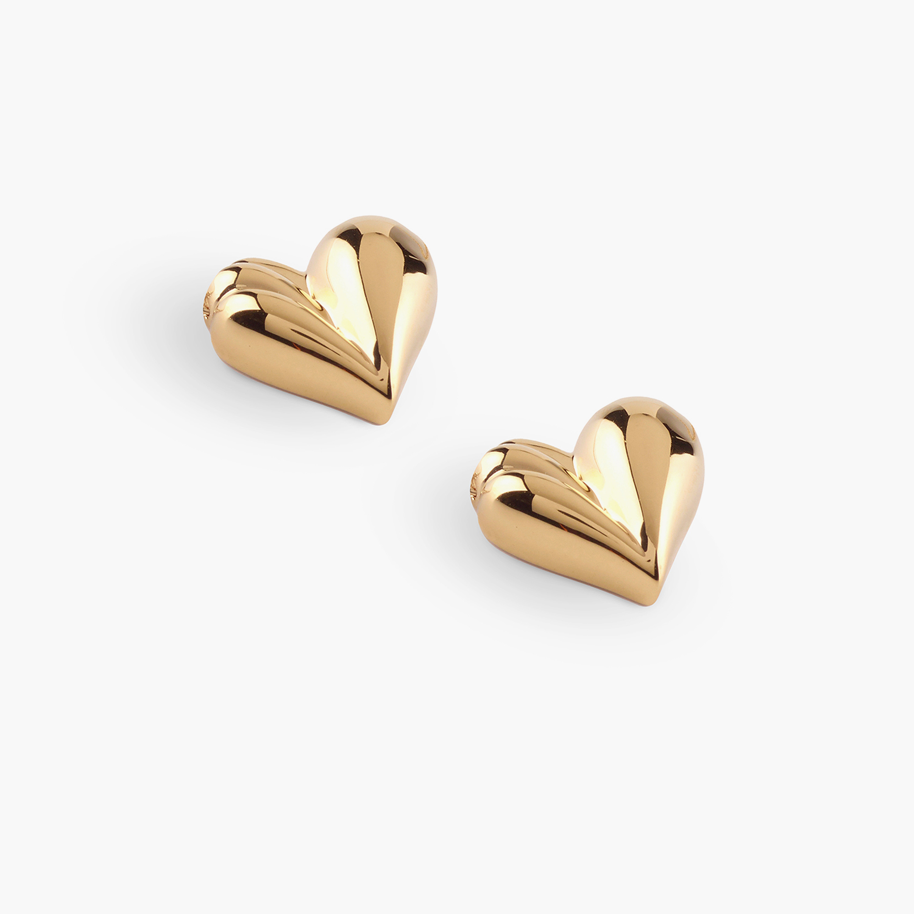 Guess Fluid Women Gold Plain Stud Earrings Silver 925 | JSBE04428JWYGT-women-watchesandjewellery-jewellery-earrings-image-1