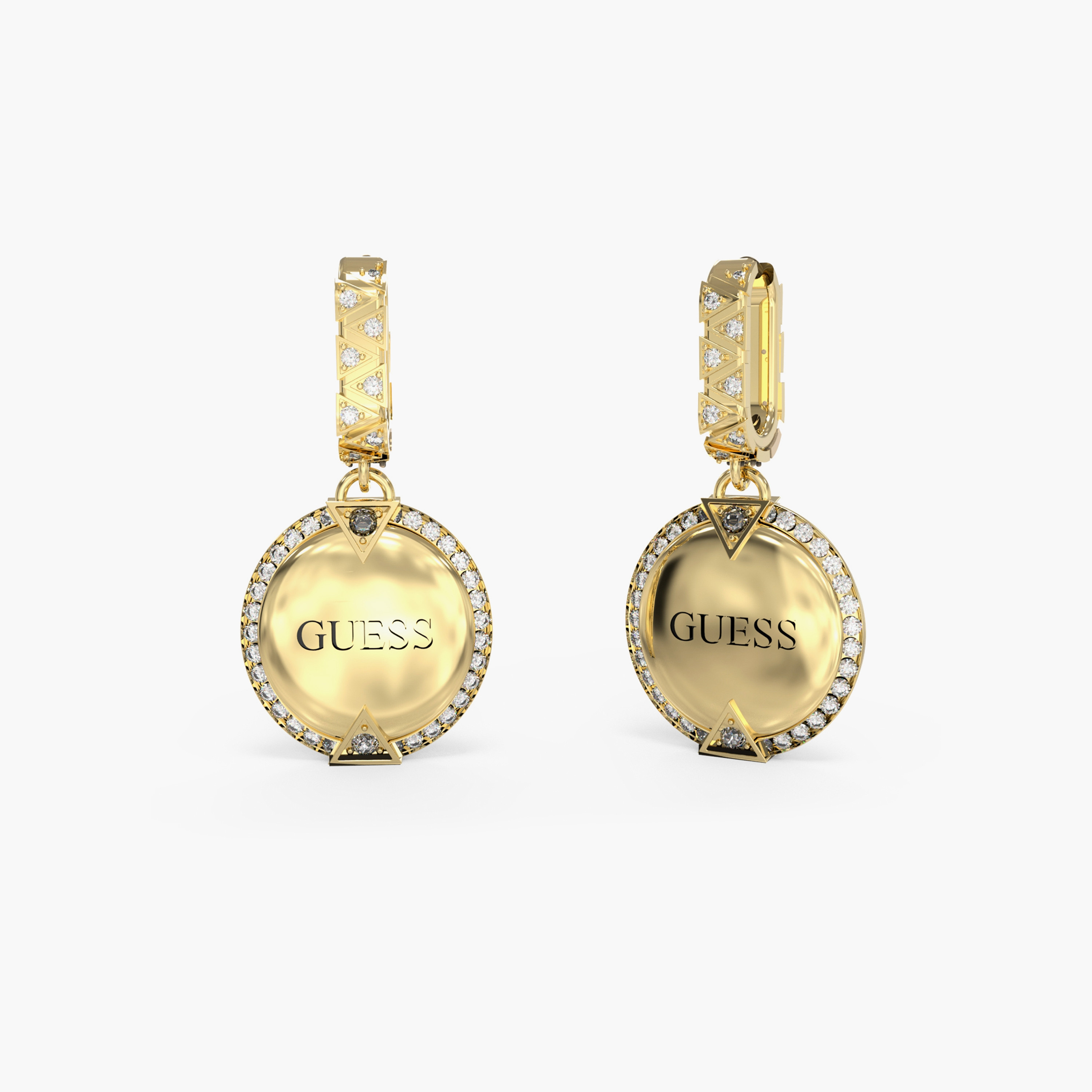 Guess All Of Us Women Embellished Drop Earrings Stainless Steel | JUBE04051-women-watchesandjewellery-jewellery-earrings-image-1