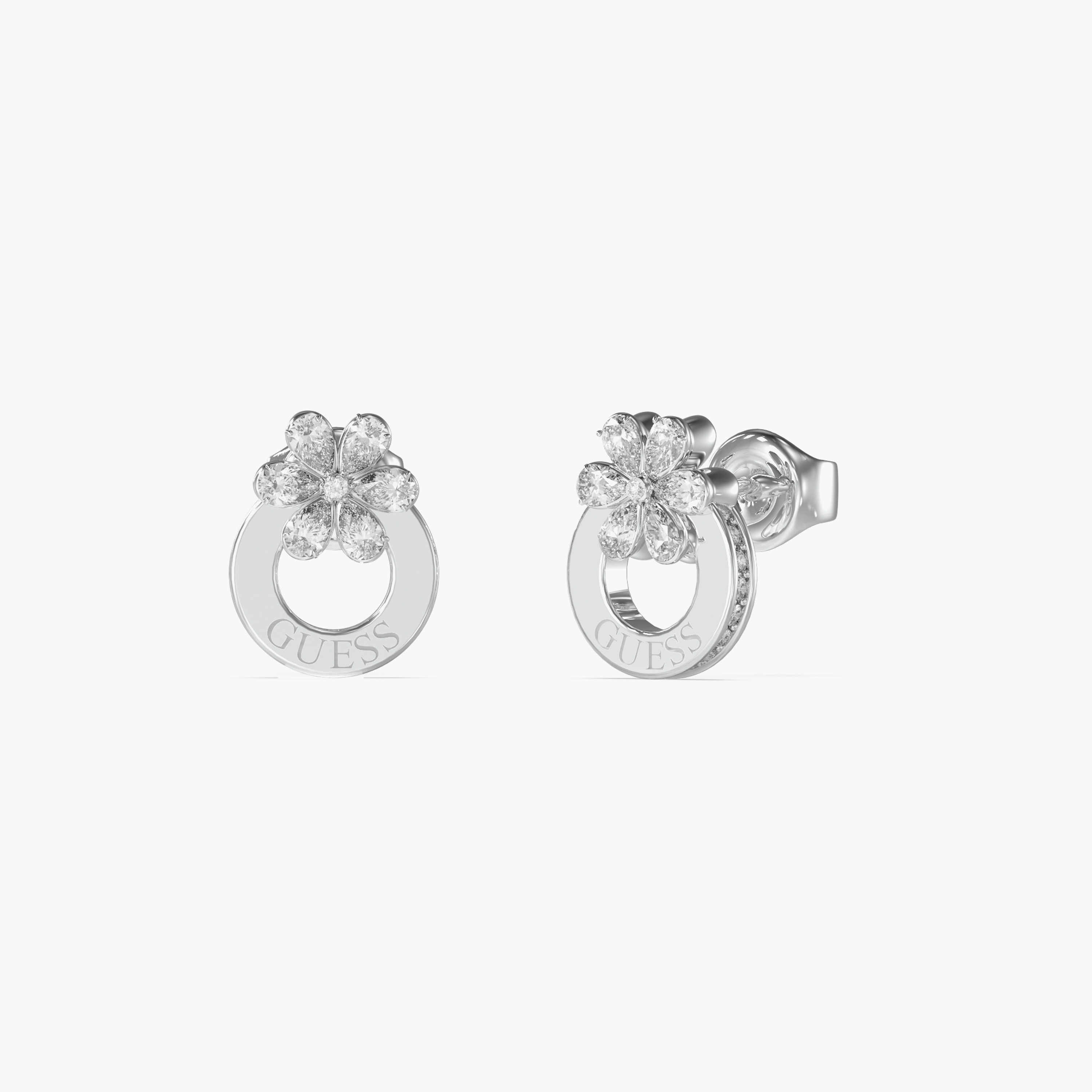 Guess Lily Women Floral Stud Earrings Stainless Steel | JUBE05108-women-watchesandjewellery-jewellery-earrings-image-1
