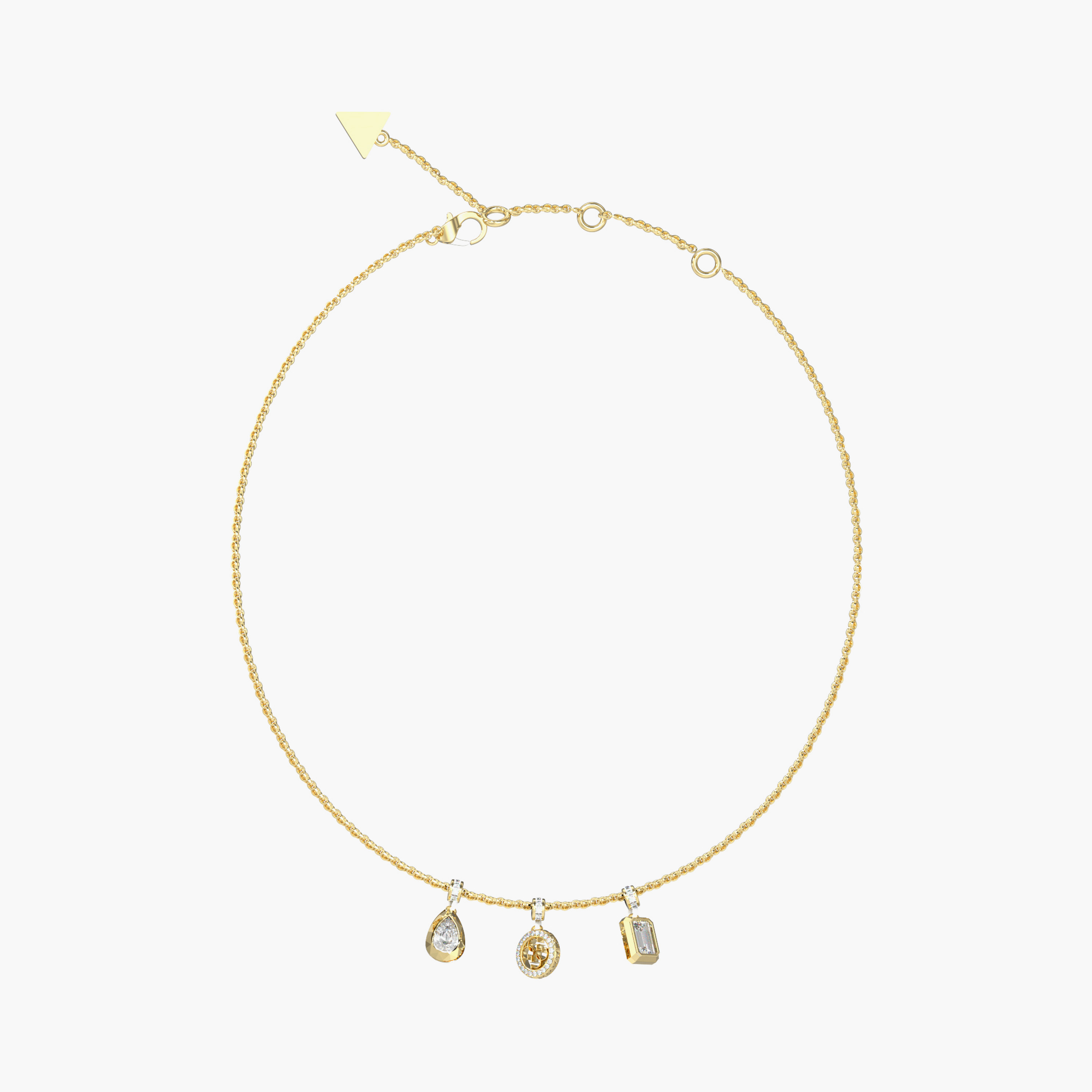 Guess 4G Light Women Embellished Charm Pendant Necklace Stainless Steel | JUBN05240JWYGT-women-watchesandjewellery-jewellery-necklacesandpendants-image-1