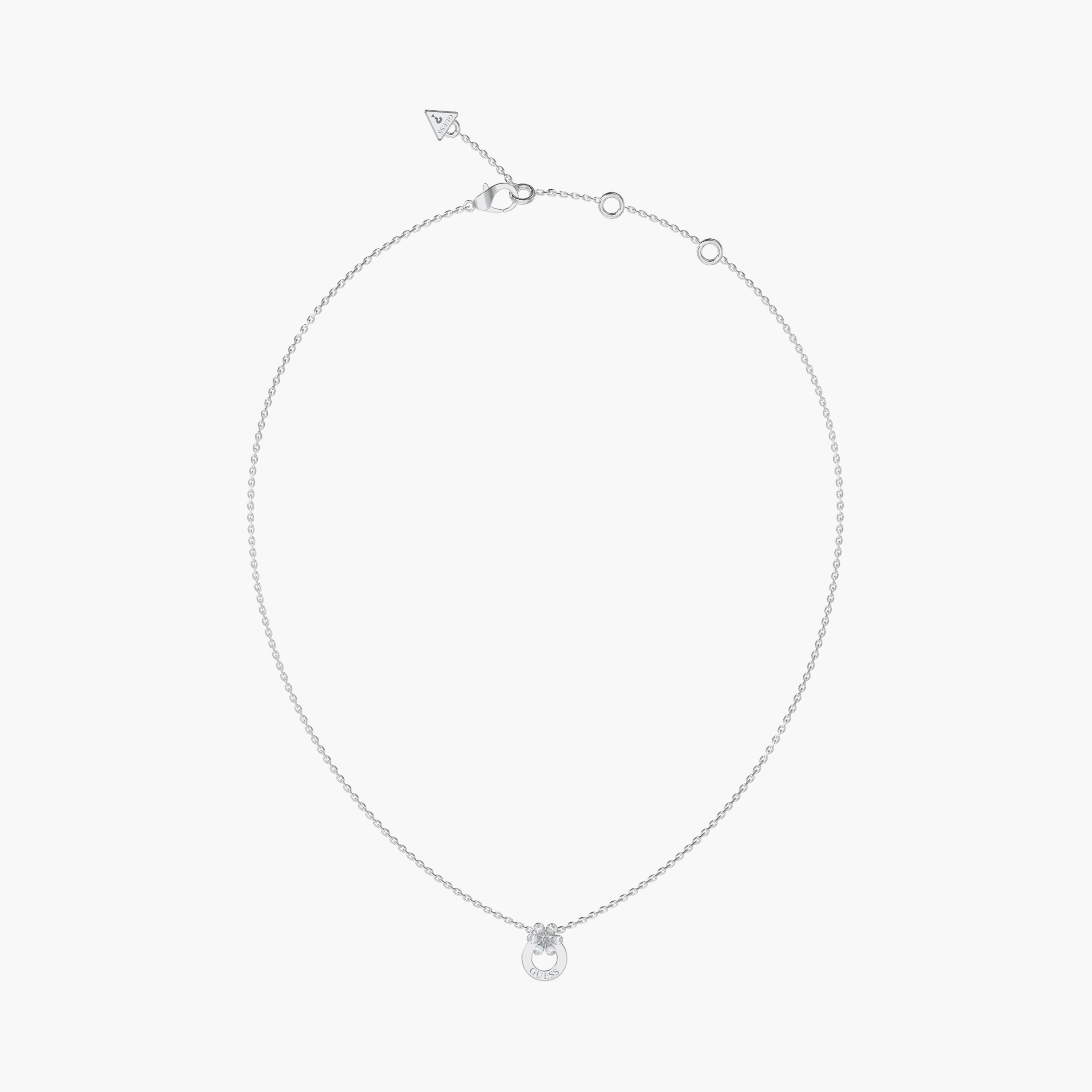Guess Lily Women Floral Crystal Pendant Necklace Stainless Steel | JUBN05107-women-watchesandjewellery-jewellery-necklacesandpendants-image-3