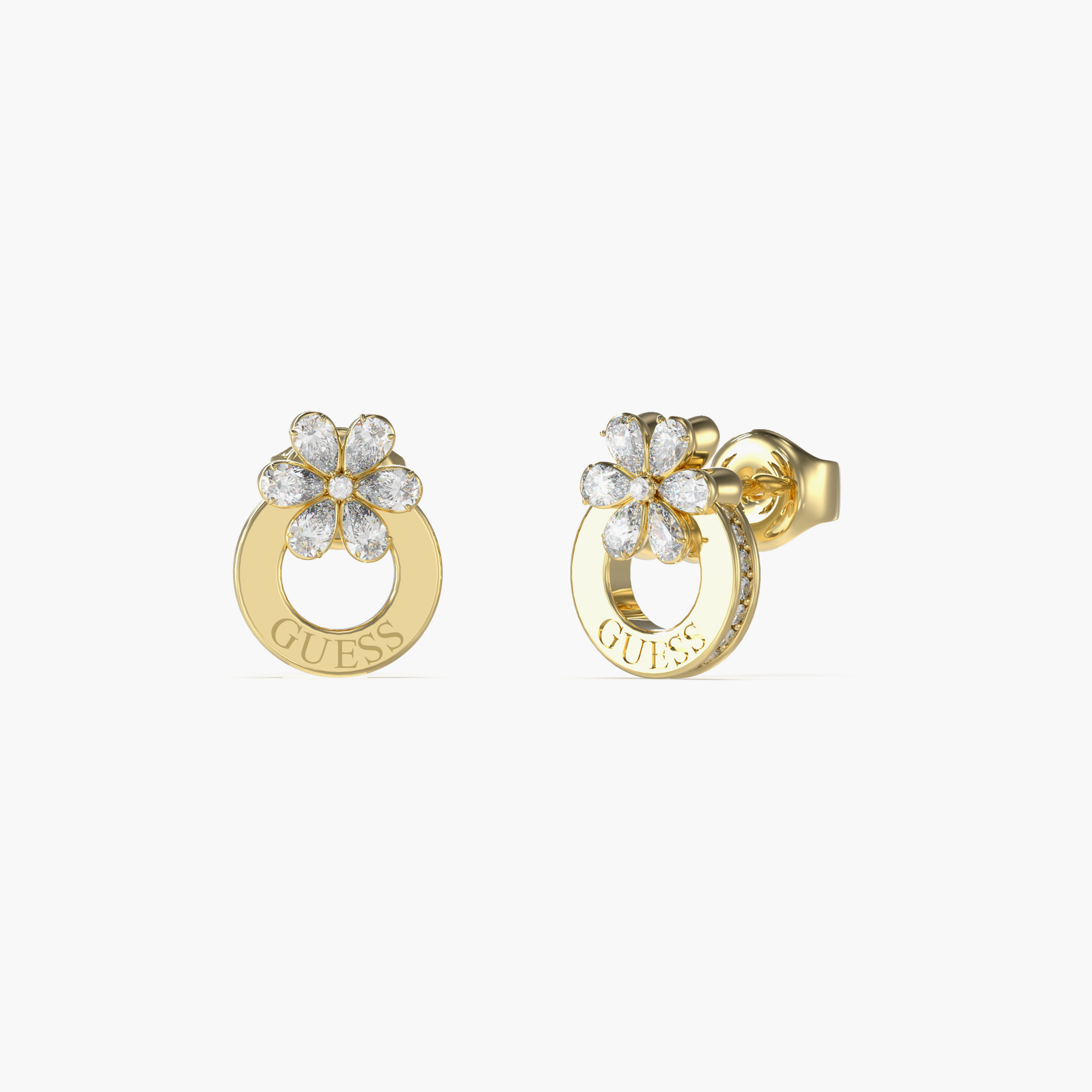 Guess Lily Women Floral Stud Earrings Stainless Steel | JUBE05108-women-watchesandjewellery-jewellery-earrings-image-3