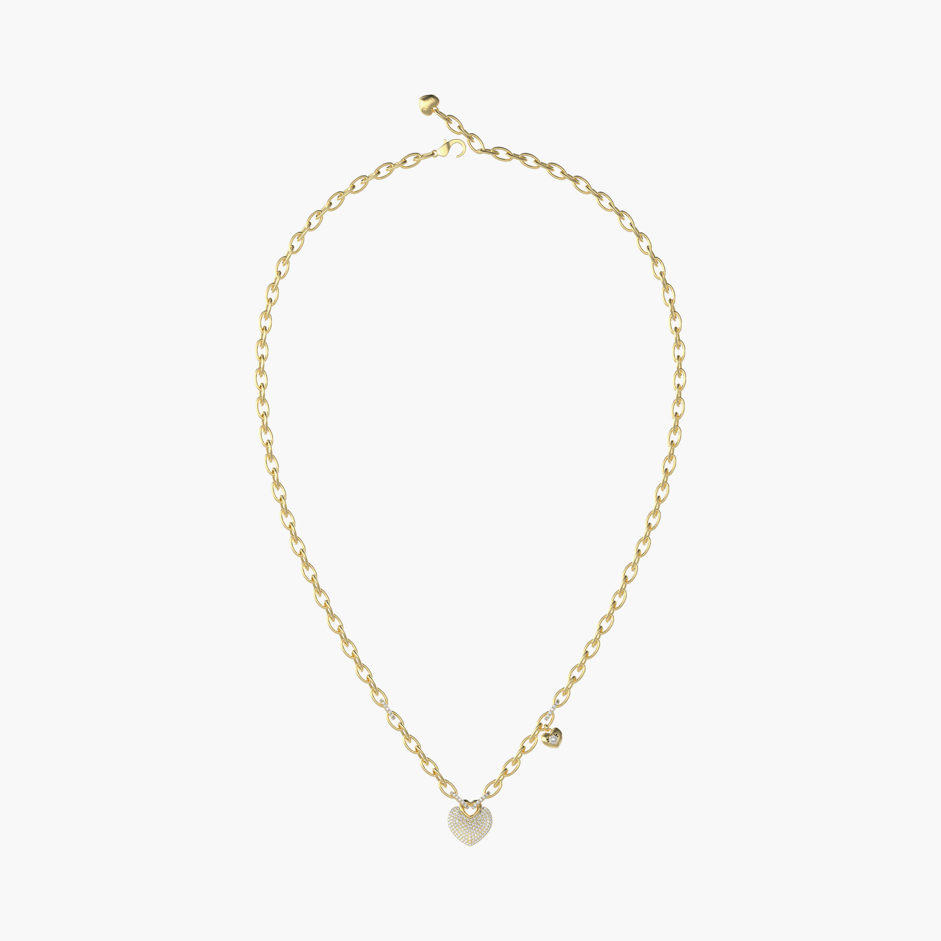 Guess Crazy In Love Women Embellished Pendant Necklace Stainless Steel | JUBN05212-women-watchesandjewellery-jewellery-necklacesandpendants-image-3