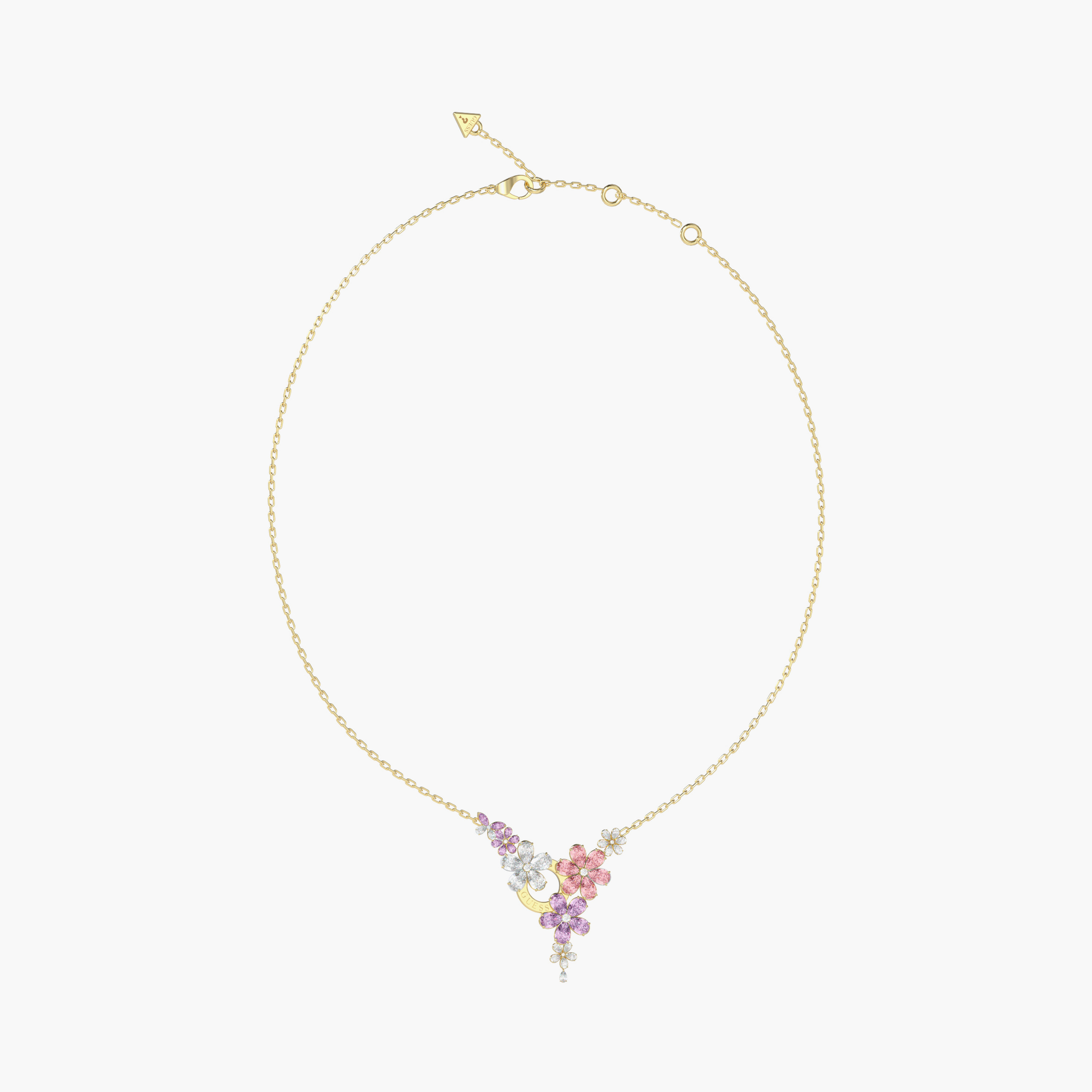 Guess Lily Women Floral Pendant Necklace Stainless Steel | JUBN05100-women-watchesandjewellery-jewellery-necklacesandpendants-image-1