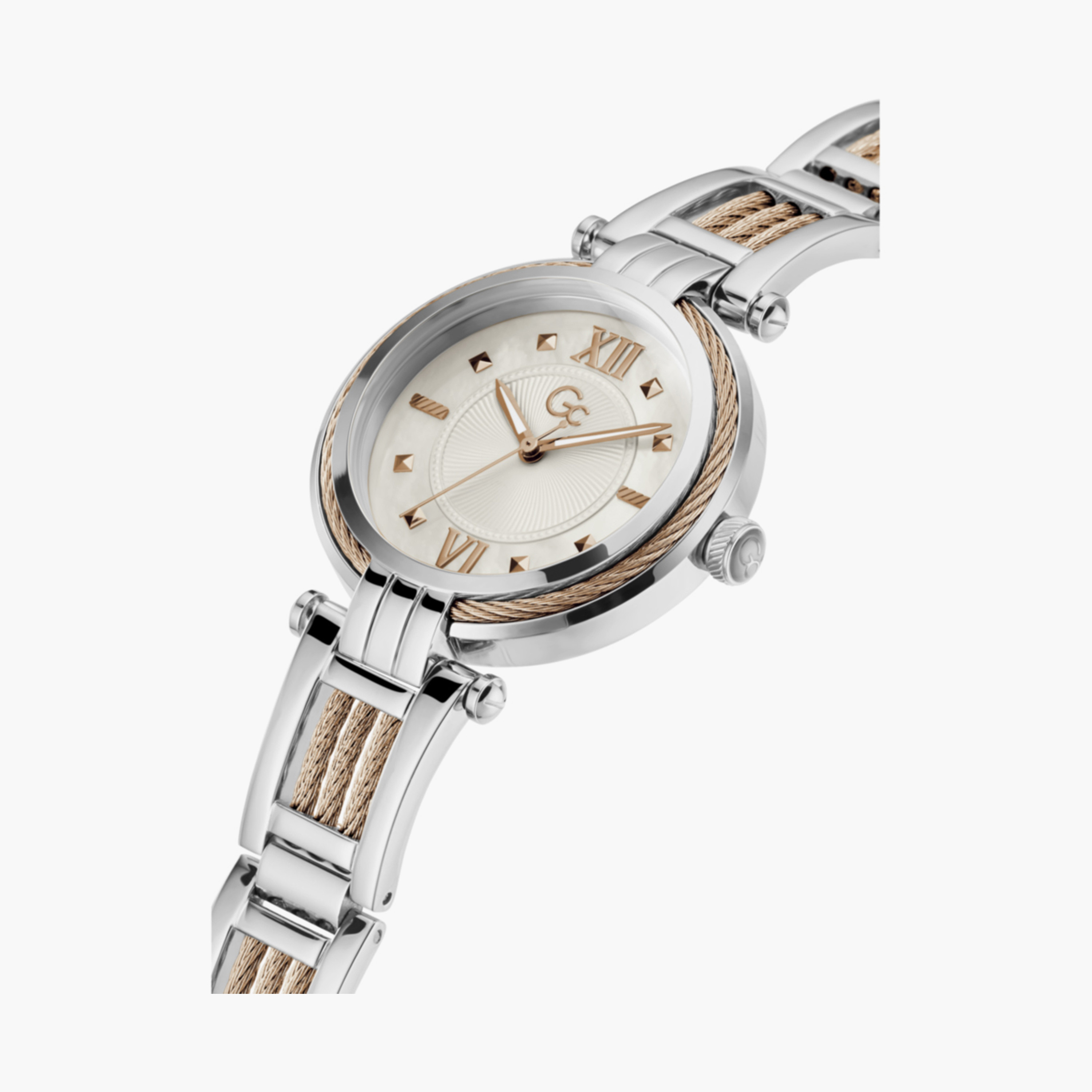 GC Women's 36 MM Silver & Rose Gold Analog Stainless Steel Watch | Y56003L1MF-women-watchesandjewellery-watches-image-5